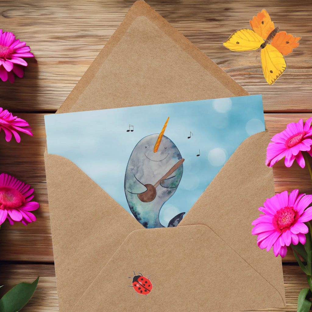 Personalized Deluxe Card narwhal guitar Personalisierte Einladungskarte, Personalisierte Karte, Grußkarte als Geldgeschenk, Grußkarte mit persönlichen Nachrichten, Grußkarten personalisiert, Personalisiertere Klappkarte, Personalisierte Glückwunschkarte, Personalisierte Geburtstagskarte, Grußkarte selber drucken, Personalisierte Grußkarte, Grußkarte mit Namen, Grußkarte selbst gestalten, Personalisierte Hochzeitskarte, Meerestiere, Meer, Urlaub, Tanzen, Gespräche, Wal, Frust, Narwal, Gitarre, Problemlösung, Probleme