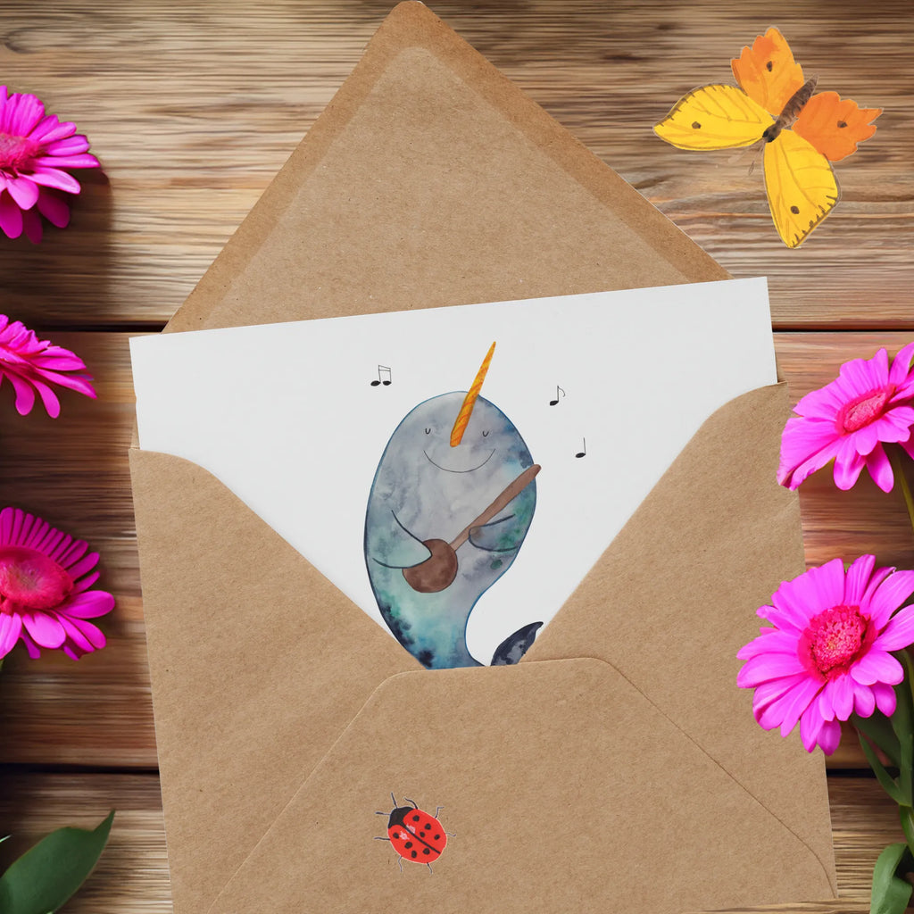 Personalized Deluxe Card narwhal guitar Personalisierte Einladungskarte, Personalisierte Karte, Grußkarte als Geldgeschenk, Grußkarte mit persönlichen Nachrichten, Grußkarten personalisiert, Personalisiertere Klappkarte, Personalisierte Glückwunschkarte, Personalisierte Geburtstagskarte, Grußkarte selber drucken, Personalisierte Grußkarte, Grußkarte mit Namen, Grußkarte selbst gestalten, Personalisierte Hochzeitskarte, Meerestiere, Meer, Urlaub, Tanzen, Gespräche, Wal, Frust, Narwal, Gitarre, Problemlösung, Probleme
