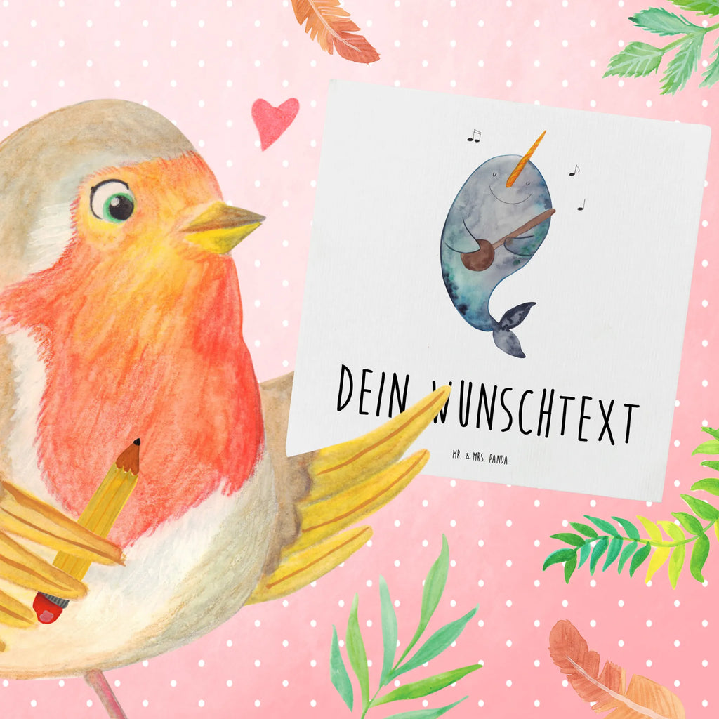 Personalized Deluxe Card narwhal guitar Personalisierte Einladungskarte, Personalisierte Karte, Grußkarte als Geldgeschenk, Grußkarte mit persönlichen Nachrichten, Grußkarten personalisiert, Personalisiertere Klappkarte, Personalisierte Glückwunschkarte, Personalisierte Geburtstagskarte, Grußkarte selber drucken, Personalisierte Grußkarte, Grußkarte mit Namen, Grußkarte selbst gestalten, Personalisierte Hochzeitskarte, Meerestiere, Meer, Urlaub, Tanzen, Gespräche, Wal, Frust, Narwal, Gitarre, Problemlösung, Probleme