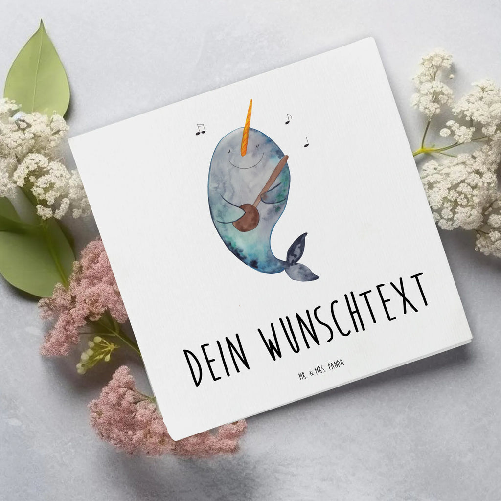 Personalized Deluxe Card narwhal guitar Personalisierte Einladungskarte, Personalisierte Karte, Grußkarte als Geldgeschenk, Grußkarte mit persönlichen Nachrichten, Grußkarten personalisiert, Personalisiertere Klappkarte, Personalisierte Glückwunschkarte, Personalisierte Geburtstagskarte, Grußkarte selber drucken, Personalisierte Grußkarte, Grußkarte mit Namen, Grußkarte selbst gestalten, Personalisierte Hochzeitskarte, Meerestiere, Meer, Urlaub, Tanzen, Gespräche, Wal, Frust, Narwal, Gitarre, Problemlösung, Probleme