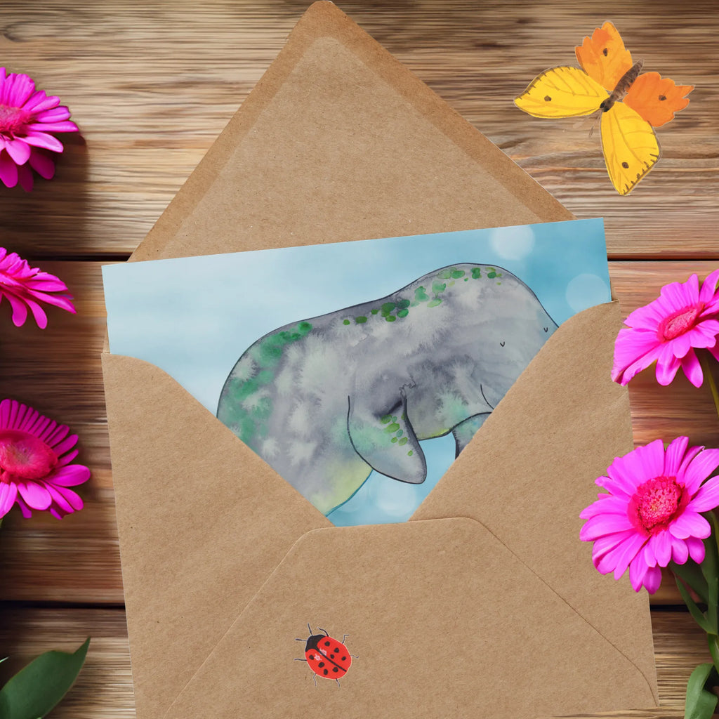 Personalized Deluxe Card manatee Relax Grußkarte mit persönlichen Nachrichten, Grußkarte selbst gestalten, Grußkarten personalisiert, Personalisierte Glückwunschkarte, Personalisierte Geburtstagskarte, Grußkarte mit Namen, Personalisierte Hochzeitskarte, Grußkarte selber drucken, Grußkarte als Geldgeschenk, Personalisiertere Klappkarte, Personalisierte Grußkarte, Personalisierte Einladungskarte, Personalisierte Karte, Meerestiere, Meer, Urlaub, Abnehmen, Essen, Diät, Zucker, Diätwahn, Seekuh, Seekühe, Süßigkeiten