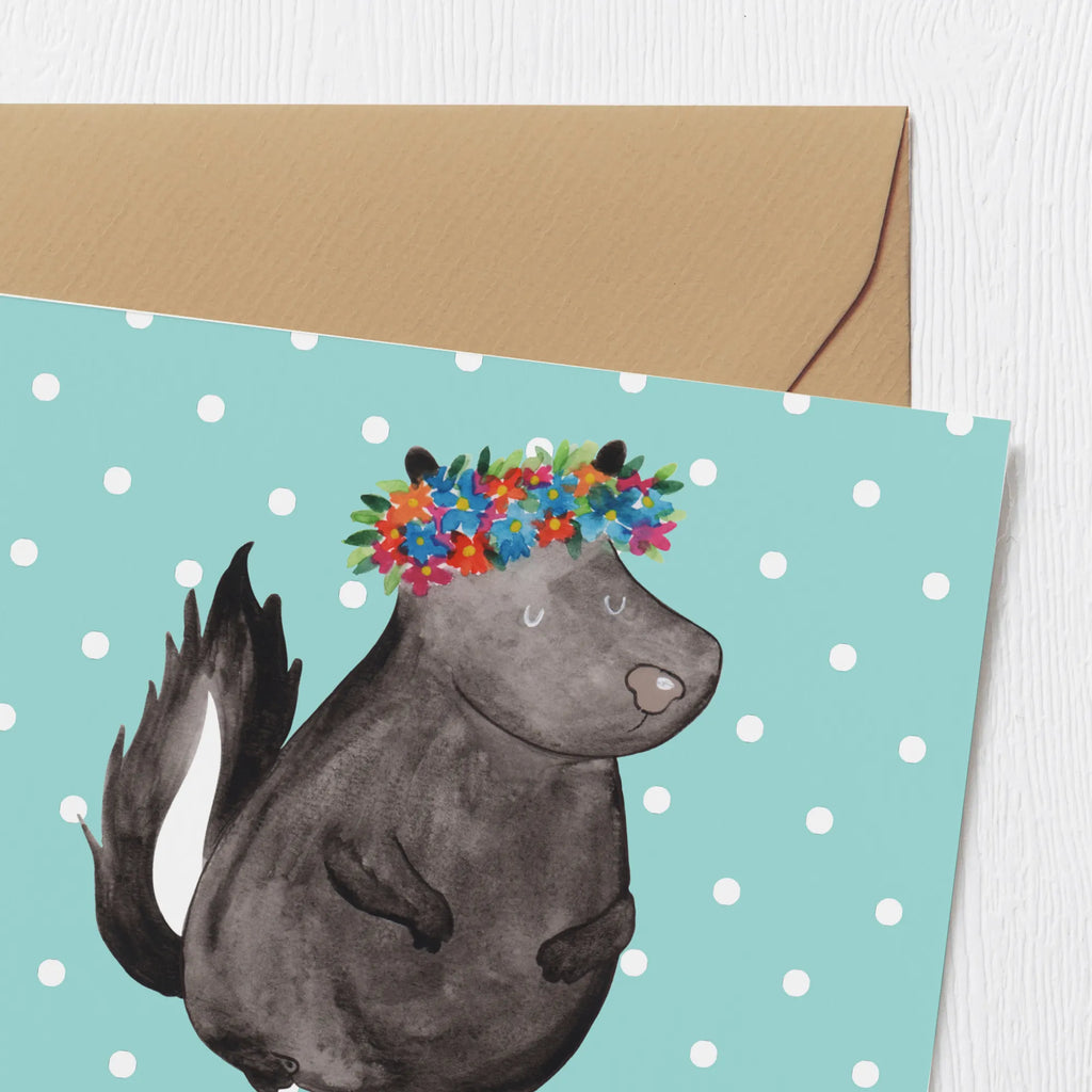 Personalizowana luksusowa karta skunks dziewczynka Personalisierte Grußkarte, Grußkarte mit Namen, Personalisierte Einladungskarte, Grußkarten personalisiert, Personalisierte Karte, Personalisierte Geburtstagskarte, Grußkarte selbst gestalten, Personalisierte Glückwunschkarte, Grußkarte selber drucken, Grußkarte als Geldgeschenk, Grußkarte mit persönlichen Nachrichten, Personalisierte Hochzeitskarte, Personalisiertere Klappkarte, Stinktier, Skunk, Yoga, Namaste, Raubtier, Stinker, Stinki, Wildtier