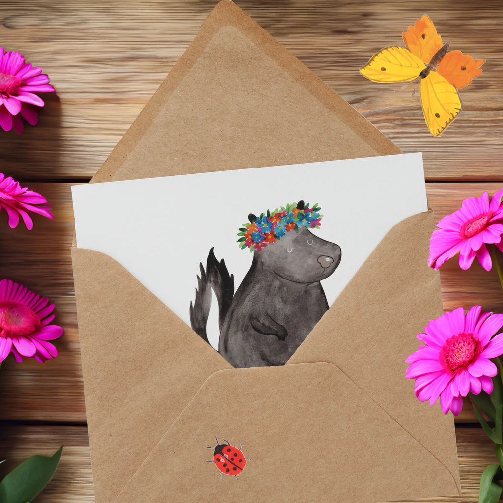 Personalizowana luksusowa karta skunks dziewczynka Personalisierte Grußkarte, Grußkarte mit Namen, Personalisierte Einladungskarte, Grußkarten personalisiert, Personalisierte Karte, Personalisierte Geburtstagskarte, Grußkarte selbst gestalten, Personalisierte Glückwunschkarte, Grußkarte selber drucken, Grußkarte als Geldgeschenk, Grußkarte mit persönlichen Nachrichten, Personalisierte Hochzeitskarte, Personalisiertere Klappkarte, Stinktier, Skunk, Yoga, Namaste, Raubtier, Stinker, Stinki, Wildtier