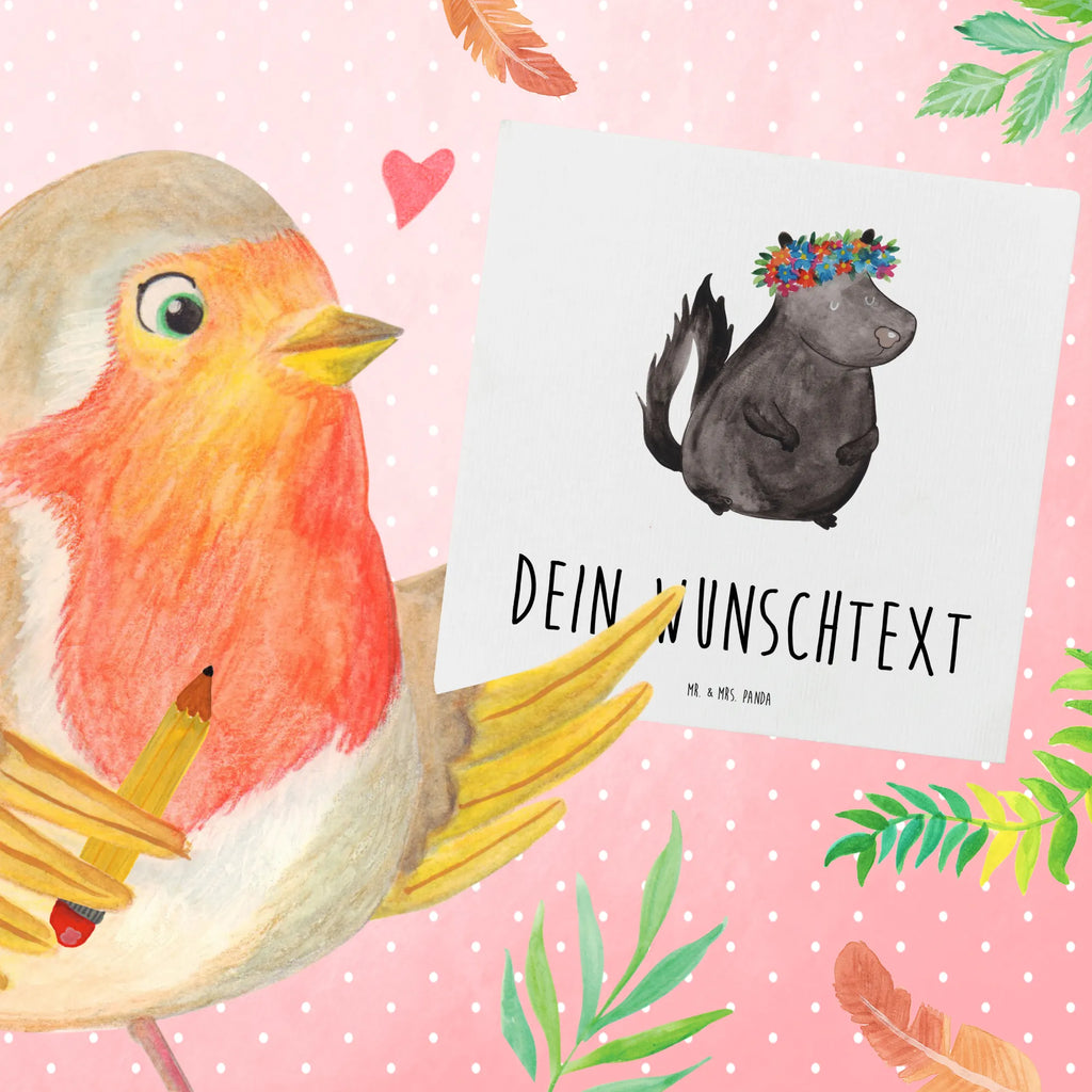 Personalizowana luksusowa karta skunks dziewczynka Personalisierte Grußkarte, Grußkarte mit Namen, Personalisierte Einladungskarte, Grußkarten personalisiert, Personalisierte Karte, Personalisierte Geburtstagskarte, Grußkarte selbst gestalten, Personalisierte Glückwunschkarte, Grußkarte selber drucken, Grußkarte als Geldgeschenk, Grußkarte mit persönlichen Nachrichten, Personalisierte Hochzeitskarte, Personalisiertere Klappkarte, Stinktier, Skunk, Yoga, Namaste, Raubtier, Stinker, Stinki, Wildtier