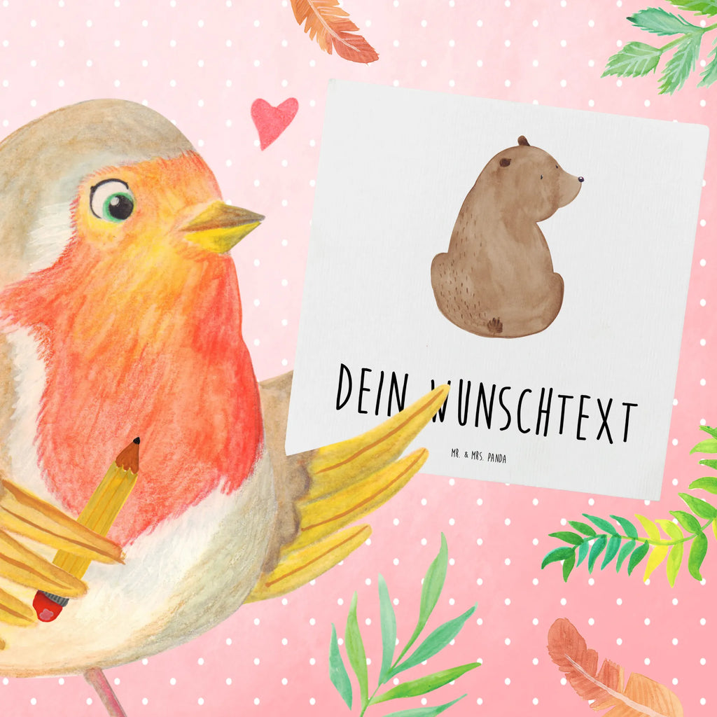 Personalisierte Deluxe Karte Bär Schulterblick Grußkarte selber drucken, Grußkarte selbst gestalten, Personalisierte Hochzeitskarte, Personalisierte Grußkarte, Grußkarte mit persönlichen Nachrichten, Personalisierte Geburtstagskarte, Grußkarte als Geldgeschenk, Personalisierte Karte, Grußkarte mit Namen, Personalisierte Glückwunschkarte, Personalisierte Einladungskarte, Grußkarten personalisiert, Personalisiertere Klappkarte, Bär, Teddy, Teddybär, Motivation, Weisheit, Weltansicht, Bären, Selbstachtung, Bärenliebe