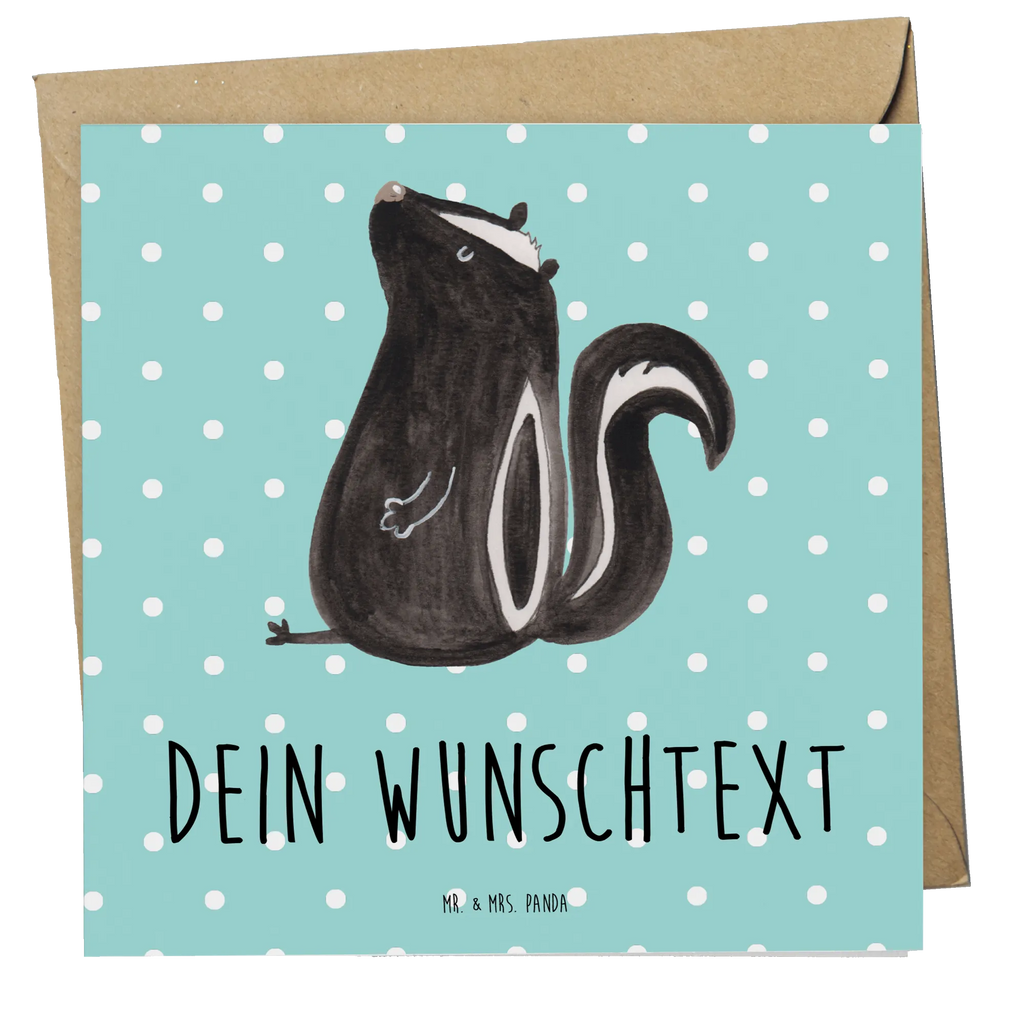 Personalized Deluxe Card skunk Sit Personalisierte Grußkarte, Personalisierte Karte, Grußkarten personalisiert, Personalisierte Glückwunschkarte, Personalisierte Hochzeitskarte, Grußkarte mit persönlichen Nachrichten, Personalisiertere Klappkarte, Grußkarte als Geldgeschenk, Personalisierte Geburtstagskarte, Grußkarte selbst gestalten, Grußkarte selber drucken, Grußkarte mit Namen, Personalisierte Einladungskarte, Stinktier, Skunk, Büro, Wildtier, Raubtier, Recht, Stinker, Spruch, Besserwisser, Stinki