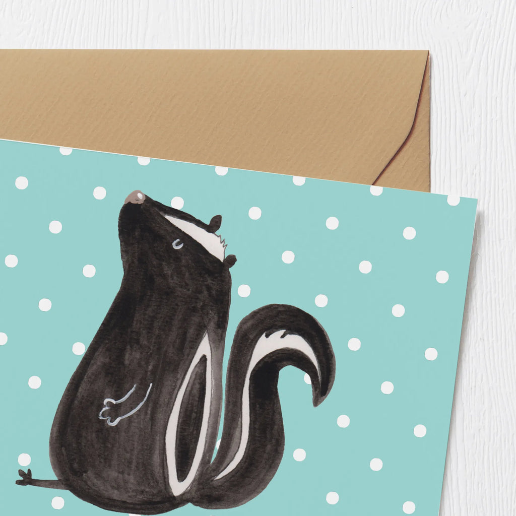 Personalized Deluxe Card skunk Sit Personalisierte Grußkarte, Personalisierte Karte, Grußkarten personalisiert, Personalisierte Glückwunschkarte, Personalisierte Hochzeitskarte, Grußkarte mit persönlichen Nachrichten, Personalisiertere Klappkarte, Grußkarte als Geldgeschenk, Personalisierte Geburtstagskarte, Grußkarte selbst gestalten, Grußkarte selber drucken, Grußkarte mit Namen, Personalisierte Einladungskarte, Stinktier, Skunk, Büro, Wildtier, Raubtier, Recht, Stinker, Spruch, Besserwisser, Stinki