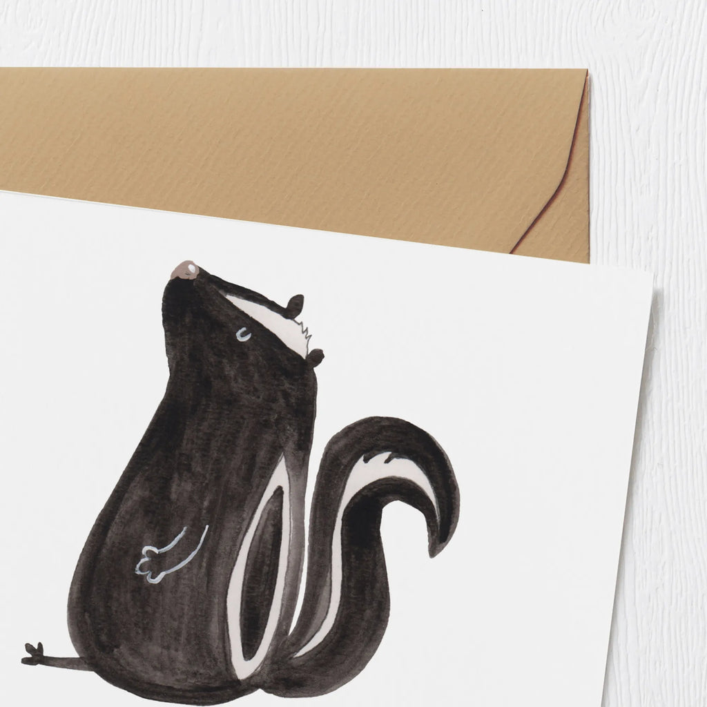 Personalized Deluxe Card skunk Sit Personalisierte Grußkarte, Personalisierte Karte, Grußkarten personalisiert, Personalisierte Glückwunschkarte, Personalisierte Hochzeitskarte, Grußkarte mit persönlichen Nachrichten, Personalisiertere Klappkarte, Grußkarte als Geldgeschenk, Personalisierte Geburtstagskarte, Grußkarte selbst gestalten, Grußkarte selber drucken, Grußkarte mit Namen, Personalisierte Einladungskarte, Stinktier, Skunk, Büro, Wildtier, Raubtier, Recht, Stinker, Spruch, Besserwisser, Stinki