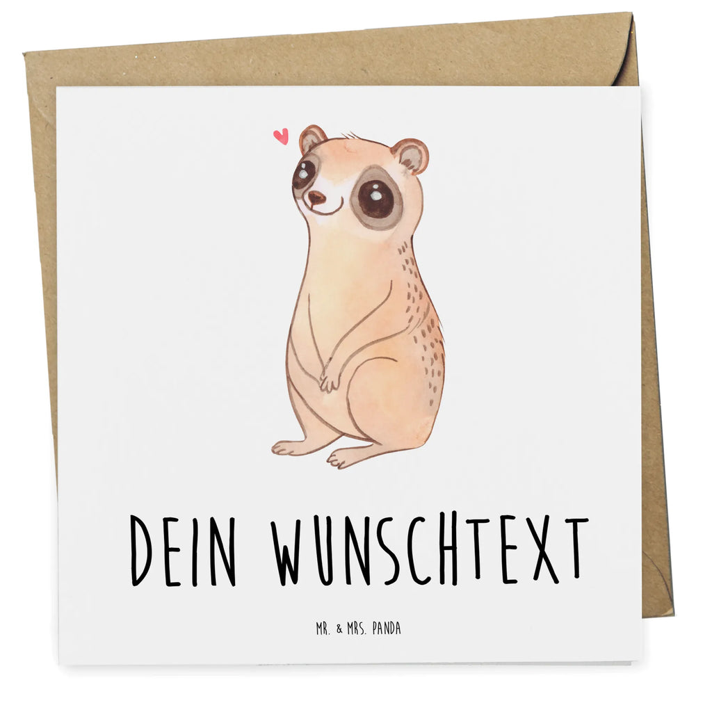 Personalized Deluxe Card Slow loris Happy Personalisierte Grußkarte, Grußkarte selbst gestalten, Personalisiertere Klappkarte, Personalisierte Glückwunschkarte, Personalisierte Karte, Grußkarte mit Namen, Grußkarte mit persönlichen Nachrichten, Grußkarte selber drucken, Grußkarten personalisiert, Personalisierte Geburtstagskarte, Personalisierte Einladungskarte, Grußkarte als Geldgeschenk, Personalisierte Hochzeitskarte, Tiermotive, Gute Laune, lustige Sprüche, Tiere, Plumplori, Glück, Niedlich