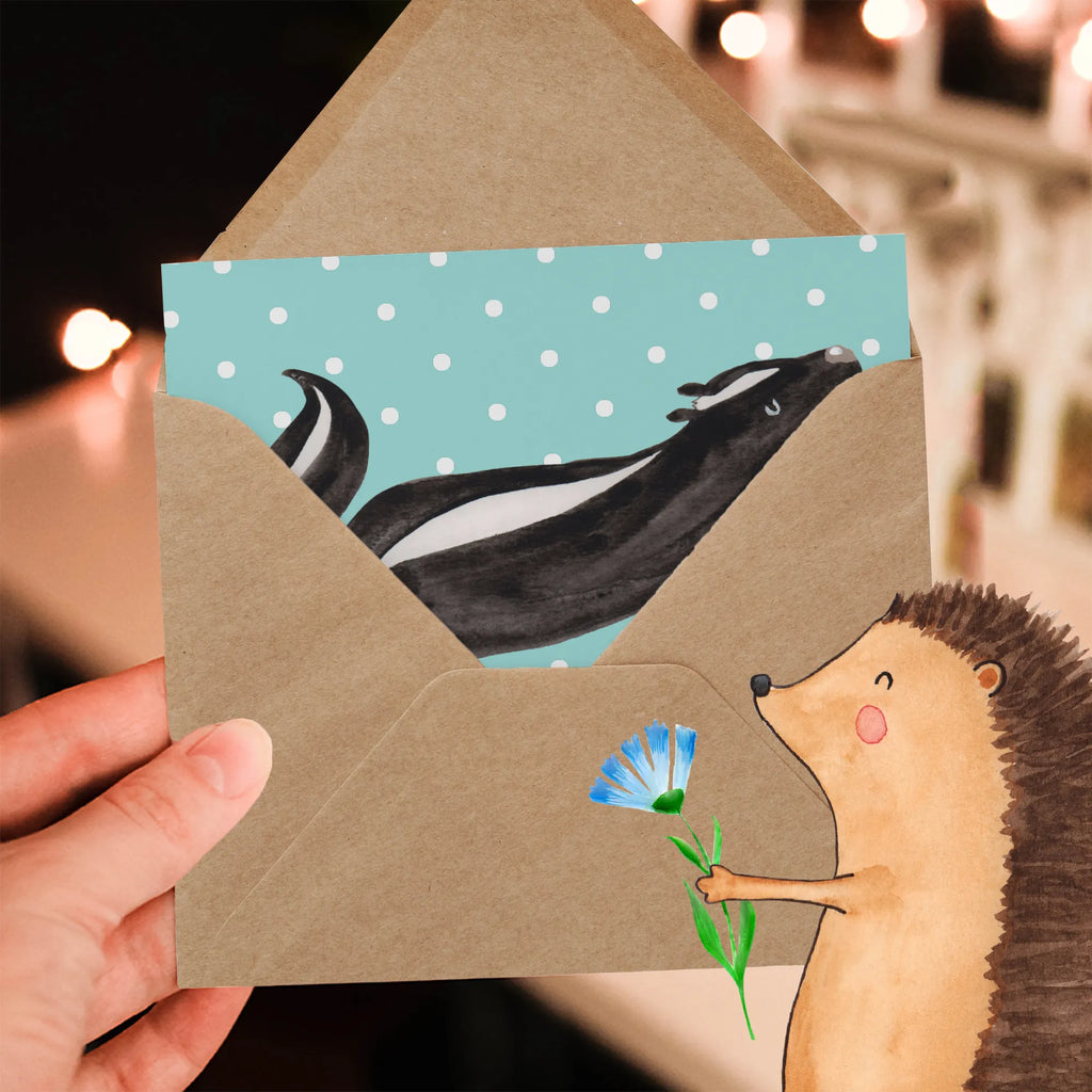 Personalized Deluxe Card skunk yoga Grußkarte selbst gestalten, Personalisierte Hochzeitskarte, Personalisierte Glückwunschkarte, Personalisierte Einladungskarte, Personalisierte Grußkarte, Grußkarte mit Namen, Grußkarte als Geldgeschenk, Grußkarten personalisiert, Personalisiertere Klappkarte, Grußkarte mit persönlichen Nachrichten, Grußkarte selber drucken, Personalisierte Karte, Personalisierte Geburtstagskarte, Stinktier, Skunk, Wildtier, Yoga, Lebe, Raubtier, Liebe, Namaste, Stinki, Lache, Stinker