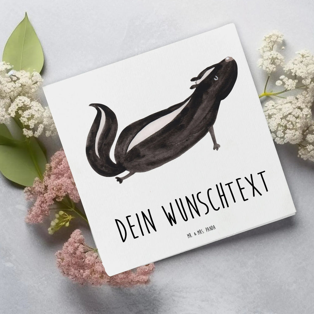 Personalized Deluxe Card skunk yoga Grußkarte selbst gestalten, Personalisierte Hochzeitskarte, Personalisierte Glückwunschkarte, Personalisierte Einladungskarte, Personalisierte Grußkarte, Grußkarte mit Namen, Grußkarte als Geldgeschenk, Grußkarten personalisiert, Personalisiertere Klappkarte, Grußkarte mit persönlichen Nachrichten, Grußkarte selber drucken, Personalisierte Karte, Personalisierte Geburtstagskarte, Stinktier, Skunk, Wildtier, Yoga, Lebe, Raubtier, Liebe, Namaste, Stinki, Lache, Stinker