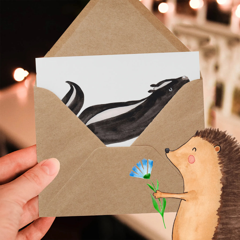 Personalized Deluxe Card skunk yoga Grußkarte selbst gestalten, Personalisierte Hochzeitskarte, Personalisierte Glückwunschkarte, Personalisierte Einladungskarte, Personalisierte Grußkarte, Grußkarte mit Namen, Grußkarte als Geldgeschenk, Grußkarten personalisiert, Personalisiertere Klappkarte, Grußkarte mit persönlichen Nachrichten, Grußkarte selber drucken, Personalisierte Karte, Personalisierte Geburtstagskarte, Stinktier, Skunk, Wildtier, Yoga, Lebe, Raubtier, Liebe, Namaste, Stinki, Lache, Stinker