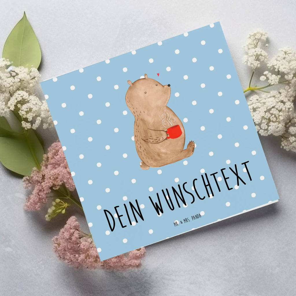 Personalized Deluxe Card bear Coffee Grußkarten personalisiert, Personalisierte Hochzeitskarte, Grußkarte mit persönlichen Nachrichten, Personalisierte Grußkarte, Personalisiertere Klappkarte, Grußkarte mit Namen, Personalisierte Geburtstagskarte, Personalisierte Glückwunschkarte, Personalisierte Karte, Grußkarte selber drucken, Personalisierte Einladungskarte, Grußkarte selbst gestalten, Grußkarte als Geldgeschenk, Bär, Teddy, Teddybär, Kaffee, Bären, Motivation, Welt erobern, guten Morgen, Coffee, Morgenroutine, Welt retten