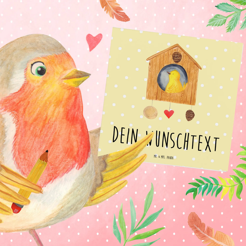 Personalized Deluxe Card birdhouse Home Grußkarte mit Namen, Grußkarte als Geldgeschenk, Personalisierte Einladungskarte, Personalisiertere Klappkarte, Grußkarte selbst gestalten, Grußkarte selber drucken, Personalisierte Glückwunschkarte, Grußkarten personalisiert, Grußkarte mit persönlichen Nachrichten, Personalisierte Grußkarte, Personalisierte Hochzeitskarte, Personalisierte Geburtstagskarte, Personalisierte Karte, Tiermotive, Gute Laune, lustige Sprüche, Tiere, Umzug, Hausbau, Vogel, Einzugsgeschenk, Geschenk, Vogelhaus, Home sweet Home, Einzug, Haus