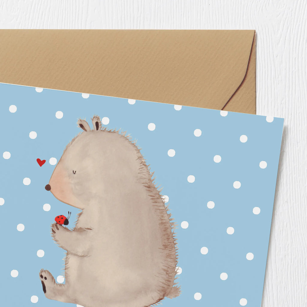 Personalisierte Deluxe Karte Bär Marienkäfer Grußkarte mit persönlichen Nachrichten, Grußkarte selbst gestalten, Personalisierte Karte, Personalisierte Einladungskarte, Personalisierte Hochzeitskarte, Personalisierte Geburtstagskarte, Personalisiertere Klappkarte, Grußkarte selber drucken, Grußkarte als Geldgeschenk, Grußkarten personalisiert, Grußkarte mit Namen, Personalisierte Glückwunschkarte, Personalisierte Grußkarte, Bär, Teddy, Teddybär, Das Leben ist schön, Freiheit, Motivation, Liebe, Marienkäfer