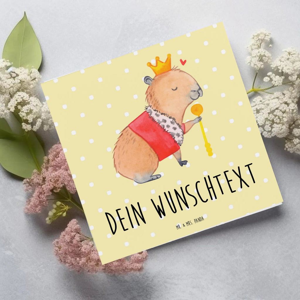 Personalized Deluxe Card Capybara King Personalisierte Einladungskarte, Personalisierte Hochzeitskarte, Personalisierte Glückwunschkarte, Personalisierte Karte, Grußkarte mit Namen, Grußkarte mit persönlichen Nachrichten, Grußkarten personalisiert, Grußkarte selbst gestalten, Personalisierte Geburtstagskarte, Grußkarte selber drucken, Personalisierte Grußkarte, Grußkarte als Geldgeschenk, Personalisiertere Klappkarte, Tiermotive, Gute Laune, lustige Sprüche, Tiere, König, Capybara