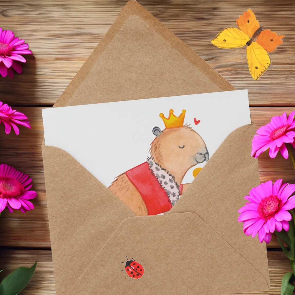 Personalized Deluxe Card Capybara King Personalisierte Einladungskarte, Personalisierte Hochzeitskarte, Personalisierte Glückwunschkarte, Personalisierte Karte, Grußkarte mit Namen, Grußkarte mit persönlichen Nachrichten, Grußkarten personalisiert, Grußkarte selbst gestalten, Personalisierte Geburtstagskarte, Grußkarte selber drucken, Personalisierte Grußkarte, Grußkarte als Geldgeschenk, Personalisiertere Klappkarte, Tiermotive, Gute Laune, lustige Sprüche, Tiere, König, Capybara