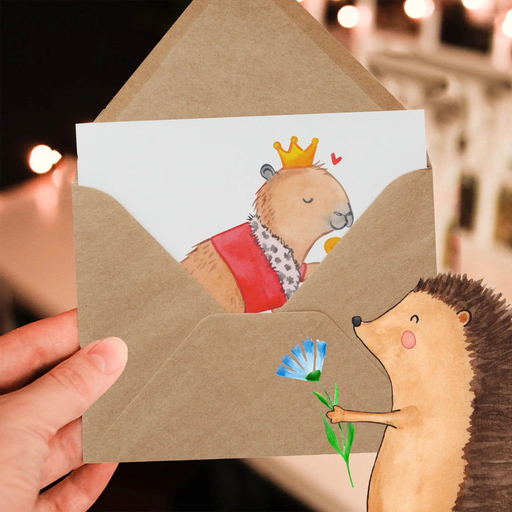 Personalized Deluxe Card Capybara King Personalisierte Einladungskarte, Personalisierte Hochzeitskarte, Personalisierte Glückwunschkarte, Personalisierte Karte, Grußkarte mit Namen, Grußkarte mit persönlichen Nachrichten, Grußkarten personalisiert, Grußkarte selbst gestalten, Personalisierte Geburtstagskarte, Grußkarte selber drucken, Personalisierte Grußkarte, Grußkarte als Geldgeschenk, Personalisiertere Klappkarte, Tiermotive, Gute Laune, lustige Sprüche, Tiere, König, Capybara