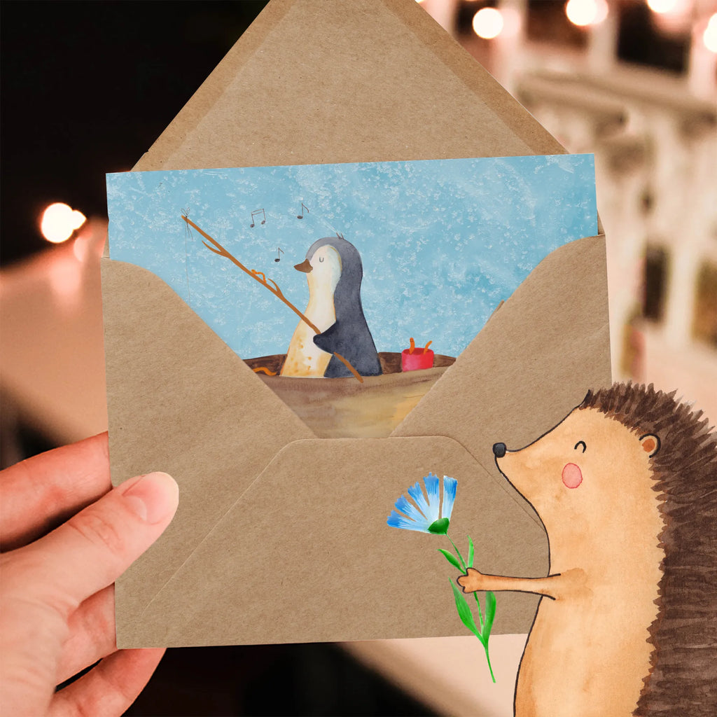 Personalized Deluxe Card Penguin fishing boat Grußkarte selbst gestalten, Grußkarte mit persönlichen Nachrichten, Grußkarte selber drucken, Personalisierte Grußkarte, Personalisiertere Klappkarte, Grußkarten personalisiert, Grußkarte mit Namen, Personalisierte Glückwunschkarte, Grußkarte als Geldgeschenk, Personalisierte Karte, Personalisierte Hochzeitskarte, Personalisierte Geburtstagskarte, Personalisierte Einladungskarte, Pinguin, Boot, Leben, Pinguine, Neustart, Neuanfang, Trennung, genießen, Motivation, Angelboot, Scheidung, Geschenkidee Liebeskummer, Lebenslust, Angeln