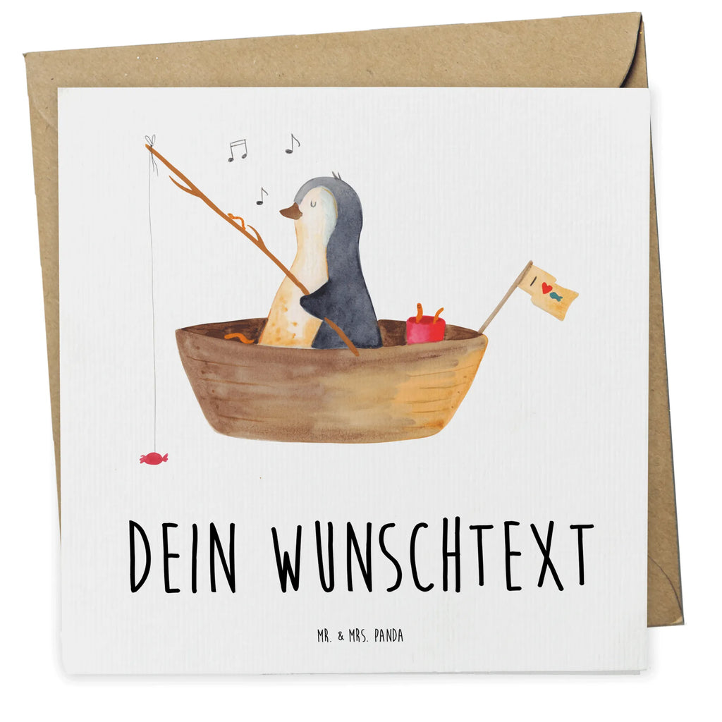 Personalized Deluxe Card Penguin fishing boat Grußkarte selbst gestalten, Grußkarte mit persönlichen Nachrichten, Grußkarte selber drucken, Personalisierte Grußkarte, Personalisiertere Klappkarte, Grußkarten personalisiert, Grußkarte mit Namen, Personalisierte Glückwunschkarte, Grußkarte als Geldgeschenk, Personalisierte Karte, Personalisierte Hochzeitskarte, Personalisierte Geburtstagskarte, Personalisierte Einladungskarte, Pinguin, Boot, Leben, Pinguine, Neustart, Neuanfang, Trennung, genießen, Motivation, Angelboot, Scheidung, Geschenkidee Liebeskummer, Lebenslust, Angeln