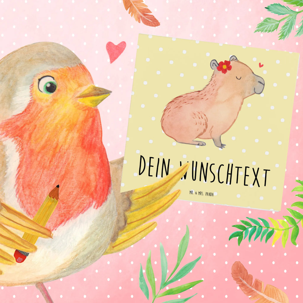 Personalized Deluxe Card Capybara flower Grußkarte selber drucken, Personalisierte Grußkarte, Personalisiertere Klappkarte, Grußkarte selbst gestalten, Personalisierte Hochzeitskarte, Grußkarten personalisiert, Grußkarte als Geldgeschenk, Grußkarte mit Namen, Personalisierte Glückwunschkarte, Grußkarte mit persönlichen Nachrichten, Personalisierte Geburtstagskarte, Personalisierte Einladungskarte, Personalisierte Karte, Tiermotive, Gute Laune, lustige Sprüche, Tiere, Capybara