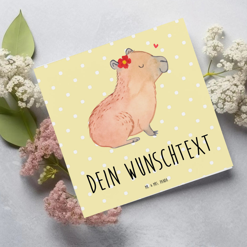 Personalized Deluxe Card Capybara flower Grußkarte selber drucken, Personalisierte Grußkarte, Personalisiertere Klappkarte, Grußkarte selbst gestalten, Personalisierte Hochzeitskarte, Grußkarten personalisiert, Grußkarte als Geldgeschenk, Grußkarte mit Namen, Personalisierte Glückwunschkarte, Grußkarte mit persönlichen Nachrichten, Personalisierte Geburtstagskarte, Personalisierte Einladungskarte, Personalisierte Karte, Tiermotive, Gute Laune, lustige Sprüche, Tiere, Capybara