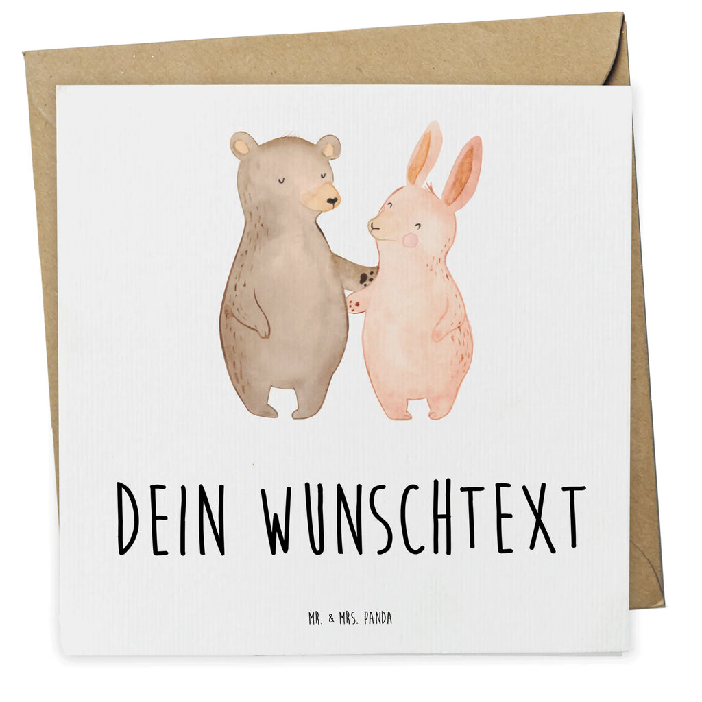 Personalisierte Deluxe Karte Bär und Hase Umarmen Personalisierte Karte, Personalisierte Glückwunschkarte, Grußkarte mit Namen, Personalisierte Hochzeitskarte, Personalisierte Einladungskarte, Grußkarten personalisiert, Grußkarte mit persönlichen Nachrichten, Personalisiertere Klappkarte, Personalisierte Geburtstagskarte, Personalisierte Grußkarte, Grußkarte als Geldgeschenk, Grußkarte selbst gestalten, Grußkarte selber drucken, Liebe, Partner, Freund, Freundin, Ehemann, Ehefrau, Heiraten, Verlobung, Heiratsantrag, Liebesgeschenk, Jahrestag, Hocheitstag, Hase, bester Freund, Freunde, Bärchen, best friends, Bär
