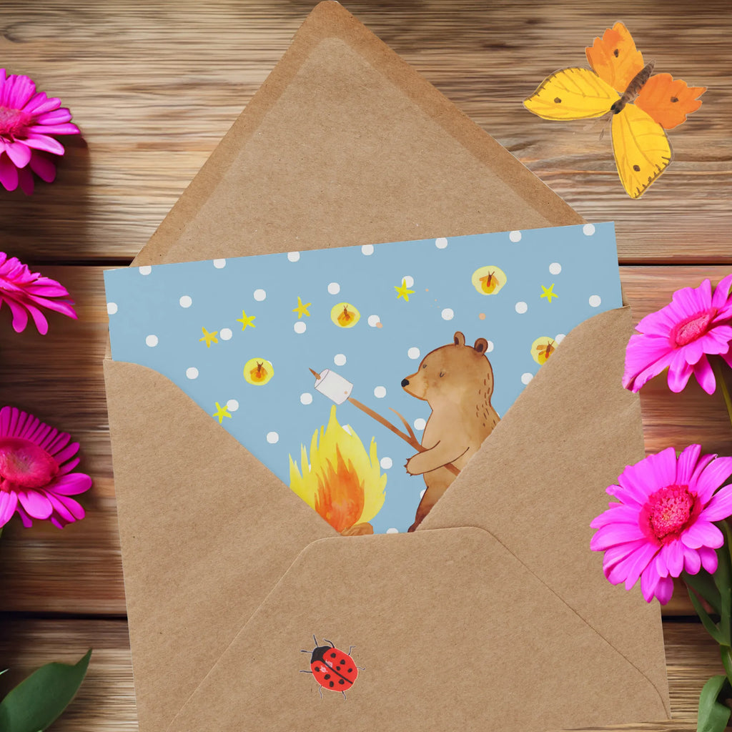 Personalisierte Deluxe Karte Bär & Marienkäfer Lagerfeuer Personalisierte Grußkarte, Grußkarte selbst gestalten, Personalisierte Einladungskarte, Personalisiertere Klappkarte, Grußkarten personalisiert, Personalisierte Geburtstagskarte, Grußkarte mit Namen, Personalisierte Karte, Grußkarte mit persönlichen Nachrichten, Grußkarte als Geldgeschenk, Personalisierte Hochzeitskarte, Personalisierte Glückwunschkarte, Grußkarte selber drucken, Bär, Teddy, Teddybär, Lagerfeuer