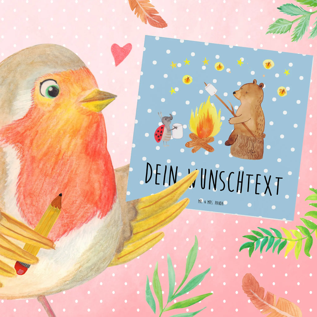 Personalisierte Deluxe Karte Bär & Marienkäfer Lagerfeuer Personalisierte Grußkarte, Grußkarte selbst gestalten, Personalisierte Einladungskarte, Personalisiertere Klappkarte, Grußkarten personalisiert, Personalisierte Geburtstagskarte, Grußkarte mit Namen, Personalisierte Karte, Grußkarte mit persönlichen Nachrichten, Grußkarte als Geldgeschenk, Personalisierte Hochzeitskarte, Personalisierte Glückwunschkarte, Grußkarte selber drucken, Bär, Teddy, Teddybär, Lagerfeuer