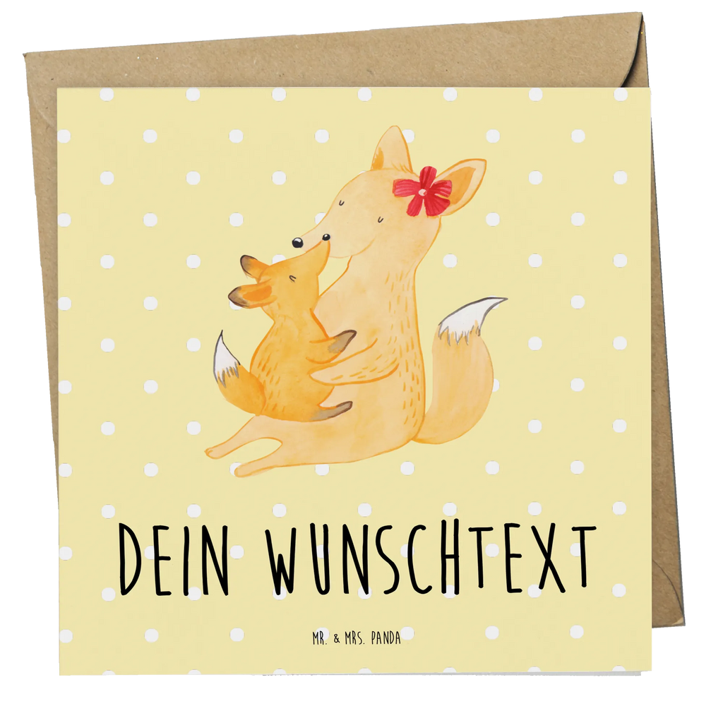 Personalized Deluxe Card Fox mummy Personalisiertere Klappkarte, Personalisierte Einladungskarte, Personalisierte Glückwunschkarte, Grußkarten personalisiert, Personalisierte Grußkarte, Grußkarte mit Namen, Grußkarte selber drucken, Personalisierte Geburtstagskarte, Personalisierte Hochzeitskarte, Grußkarte mit persönlichen Nachrichten, Personalisierte Karte, Grußkarte als Geldgeschenk, Grußkarte selbst gestalten, Familie, Vatertag, Muttertag, Bruder, Schwester, Mama, Papa, Oma, Opa, Mutter, Tochter, Geschenk, Beste Tochter, Lieblingstochter
