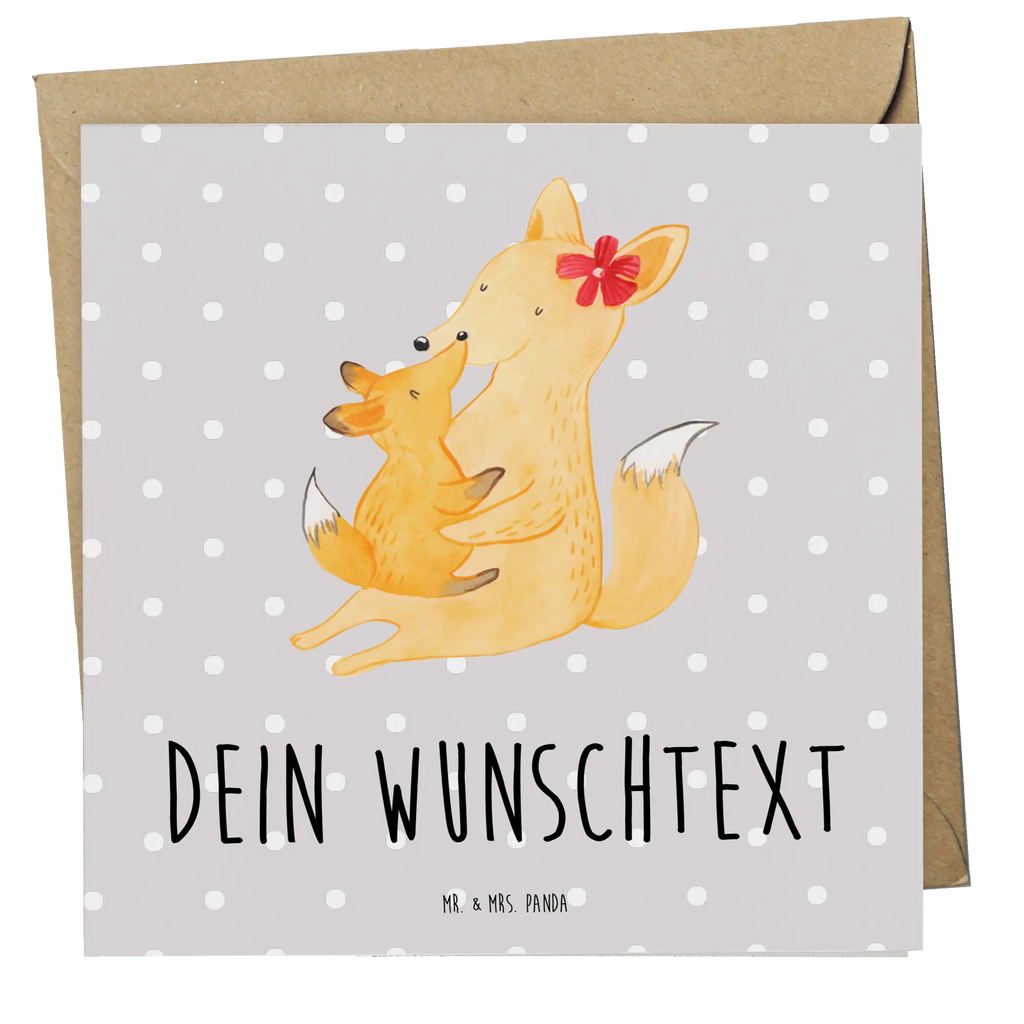 Personalized Deluxe Card Fox mummy Personalisiertere Klappkarte, Personalisierte Einladungskarte, Personalisierte Glückwunschkarte, Grußkarten personalisiert, Personalisierte Grußkarte, Grußkarte mit Namen, Grußkarte selber drucken, Personalisierte Geburtstagskarte, Personalisierte Hochzeitskarte, Grußkarte mit persönlichen Nachrichten, Personalisierte Karte, Grußkarte als Geldgeschenk, Grußkarte selbst gestalten, Familie, Vatertag, Muttertag, Bruder, Schwester, Mama, Papa, Oma, Opa, Mutter, Tochter, Geschenk, Beste Tochter, Lieblingstochter