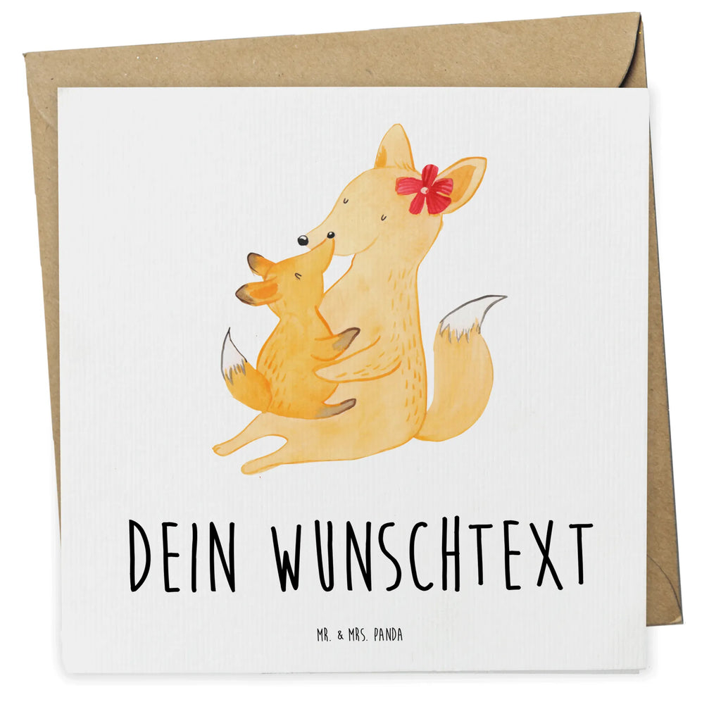 Personalized Deluxe Card Fox mummy Personalisiertere Klappkarte, Personalisierte Einladungskarte, Personalisierte Glückwunschkarte, Grußkarten personalisiert, Personalisierte Grußkarte, Grußkarte mit Namen, Grußkarte selber drucken, Personalisierte Geburtstagskarte, Personalisierte Hochzeitskarte, Grußkarte mit persönlichen Nachrichten, Personalisierte Karte, Grußkarte als Geldgeschenk, Grußkarte selbst gestalten, Familie, Vatertag, Muttertag, Bruder, Schwester, Mama, Papa, Oma, Opa, Mutter, Tochter, Geschenk, Beste Tochter, Lieblingstochter