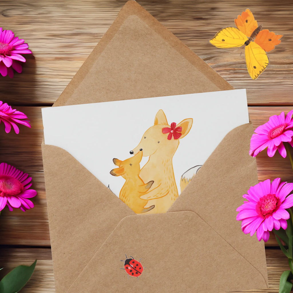 Personalized Deluxe Card Fox mummy Personalisiertere Klappkarte, Personalisierte Einladungskarte, Personalisierte Glückwunschkarte, Grußkarten personalisiert, Personalisierte Grußkarte, Grußkarte mit Namen, Grußkarte selber drucken, Personalisierte Geburtstagskarte, Personalisierte Hochzeitskarte, Grußkarte mit persönlichen Nachrichten, Personalisierte Karte, Grußkarte als Geldgeschenk, Grußkarte selbst gestalten, Familie, Vatertag, Muttertag, Bruder, Schwester, Mama, Papa, Oma, Opa, Mutter, Tochter, Geschenk, Beste Tochter, Lieblingstochter