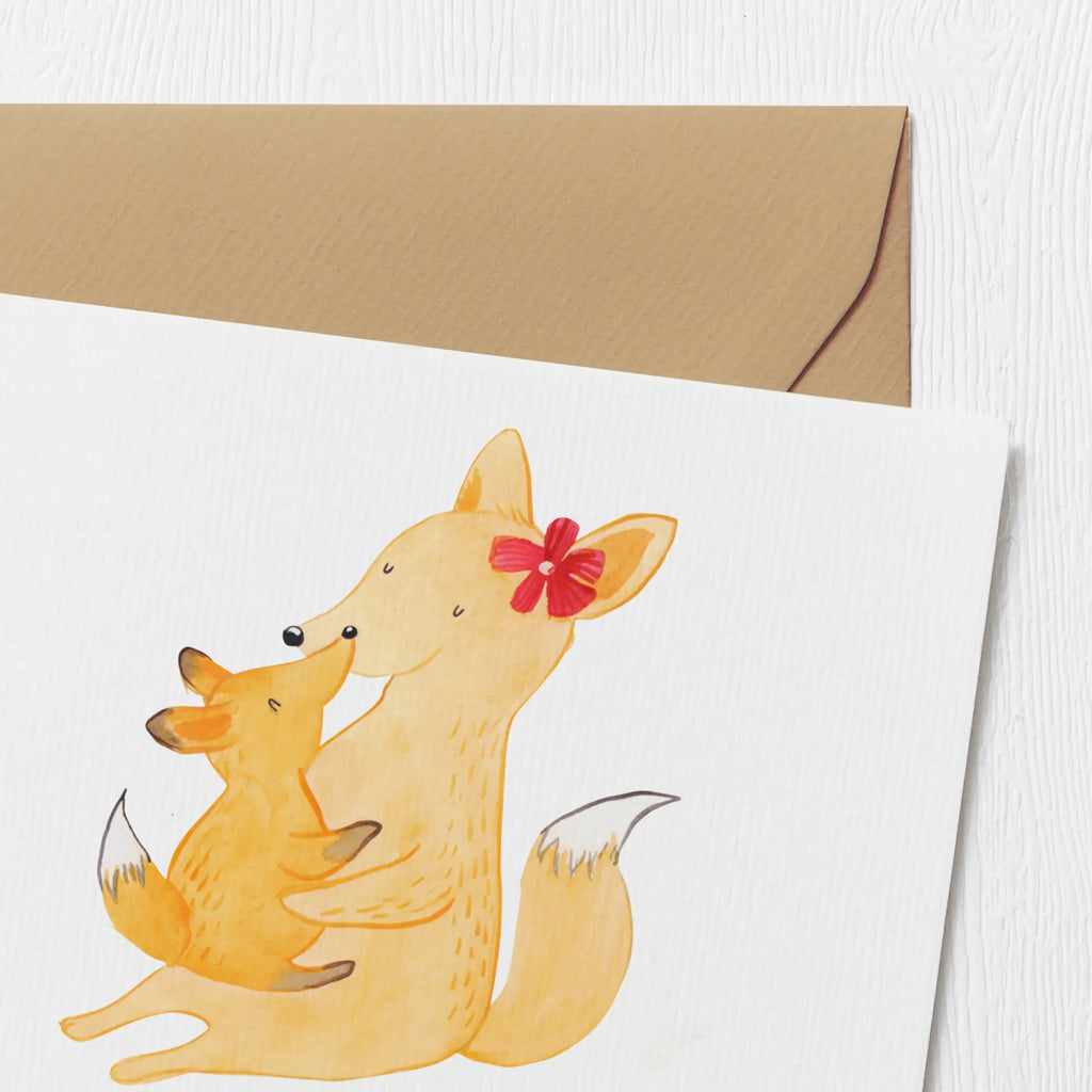 Personalized Deluxe Card Fox mummy Personalisiertere Klappkarte, Personalisierte Einladungskarte, Personalisierte Glückwunschkarte, Grußkarten personalisiert, Personalisierte Grußkarte, Grußkarte mit Namen, Grußkarte selber drucken, Personalisierte Geburtstagskarte, Personalisierte Hochzeitskarte, Grußkarte mit persönlichen Nachrichten, Personalisierte Karte, Grußkarte als Geldgeschenk, Grußkarte selbst gestalten, Familie, Vatertag, Muttertag, Bruder, Schwester, Mama, Papa, Oma, Opa, Mutter, Tochter, Geschenk, Beste Tochter, Lieblingstochter