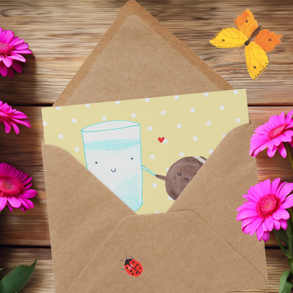 Personalized Deluxe Card milk biscuit Personalisierte Einladungskarte, Personalisierte Karte, Grußkarte als Geldgeschenk, Grußkarte mit persönlichen Nachrichten, Grußkarten personalisiert, Grußkarte selbst gestalten, Grußkarte mit Namen, Personalisierte Glückwunschkarte, Personalisierte Geburtstagskarte, Grußkarte selber drucken, Personalisierte Hochzeitskarte, Personalisiertere Klappkarte, Personalisierte Grußkarte, Tiermotive, Gute Laune, lustige Sprüche, Tiere, Motiv süß, perfektes Paar, romantisch, Einladung Frühstück, Milch, Kekse, Kaffee, Keks, Cookie, Milk