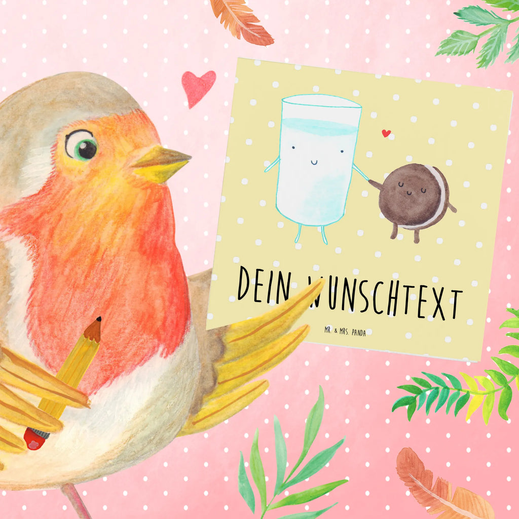 Personalized Deluxe Card milk biscuit Personalisierte Einladungskarte, Personalisierte Karte, Grußkarte als Geldgeschenk, Grußkarte mit persönlichen Nachrichten, Grußkarten personalisiert, Grußkarte selbst gestalten, Grußkarte mit Namen, Personalisierte Glückwunschkarte, Personalisierte Geburtstagskarte, Grußkarte selber drucken, Personalisierte Hochzeitskarte, Personalisiertere Klappkarte, Personalisierte Grußkarte, Tiermotive, Gute Laune, lustige Sprüche, Tiere, Motiv süß, perfektes Paar, romantisch, Einladung Frühstück, Milch, Kekse, Kaffee, Keks, Cookie, Milk