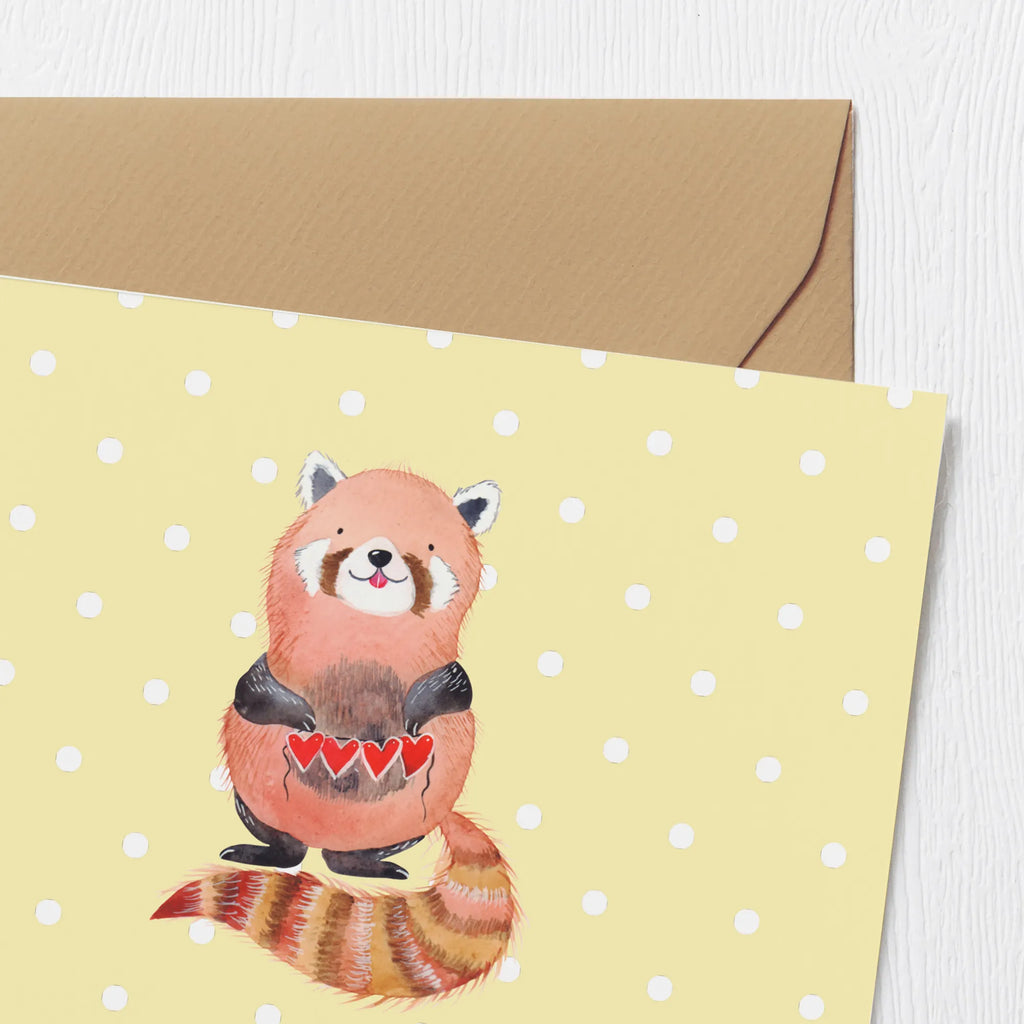 Personalized Deluxe Card red panda Personalisierte Karte, Personalisierte Einladungskarte, Personalisierte Geburtstagskarte, Personalisiertere Klappkarte, Personalisierte Grußkarte, Grußkarte selbst gestalten, Grußkarte selber drucken, Personalisierte Hochzeitskarte, Personalisierte Glückwunschkarte, Grußkarte als Geldgeschenk, Grußkarte mit persönlichen Nachrichten, Grußkarte mit Namen, Grußkarten personalisiert, Tiermotive, Gute Laune, lustige Sprüche, Tiere, Liebe, Panda, Liebling, Herz, Rot, Lieblingsmensch