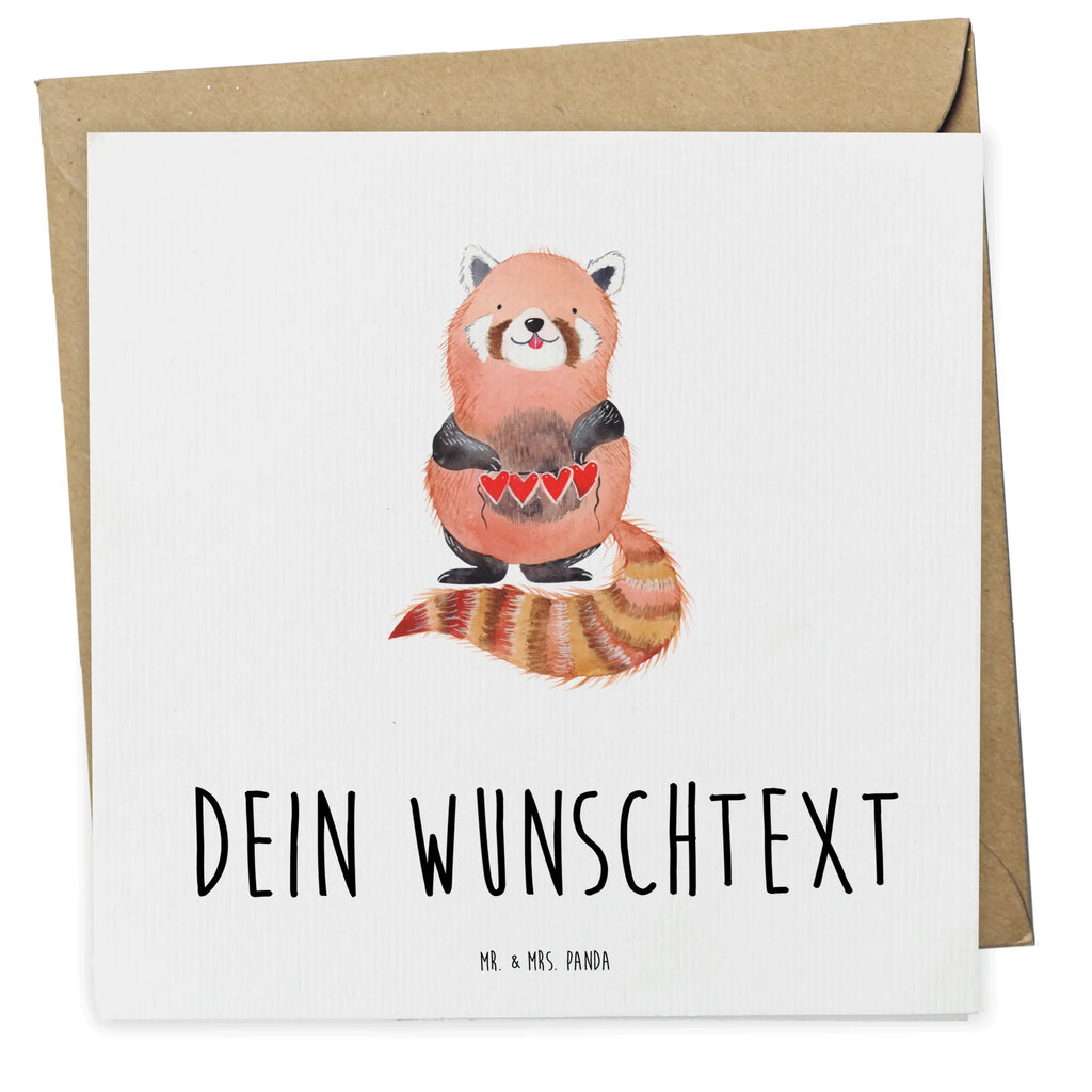 Personalized Deluxe Card red panda Personalisierte Karte, Personalisierte Einladungskarte, Personalisierte Geburtstagskarte, Personalisiertere Klappkarte, Personalisierte Grußkarte, Grußkarte selbst gestalten, Grußkarte selber drucken, Personalisierte Hochzeitskarte, Personalisierte Glückwunschkarte, Grußkarte als Geldgeschenk, Grußkarte mit persönlichen Nachrichten, Grußkarte mit Namen, Grußkarten personalisiert, Tiermotive, Gute Laune, lustige Sprüche, Tiere, Liebe, Panda, Liebling, Herz, Rot, Lieblingsmensch