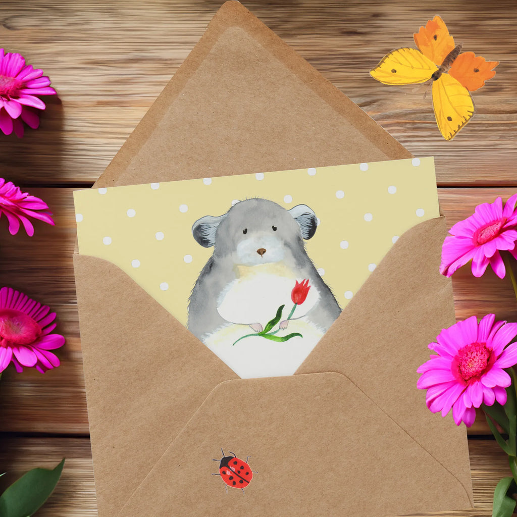Personalized Deluxe Card chinchilla flower Grußkarte mit Namen, Grußkarte als Geldgeschenk, Grußkarte mit persönlichen Nachrichten, Personalisierte Hochzeitskarte, Personalisierte Geburtstagskarte, Personalisierte Glückwunschkarte, Personalisierte Einladungskarte, Personalisierte Grußkarte, Personalisiertere Klappkarte, Grußkarten personalisiert, Grußkarte selber drucken, Grußkarte selbst gestalten, Personalisierte Karte, Tiermotive, Gute Laune, lustige Sprüche, Tiere, Depressionen, Liebeskummer, Kummer, Chinchillas, Büro, Chinchilla, Glücklichsein, traurig sein, Chaos, Büroalltag
