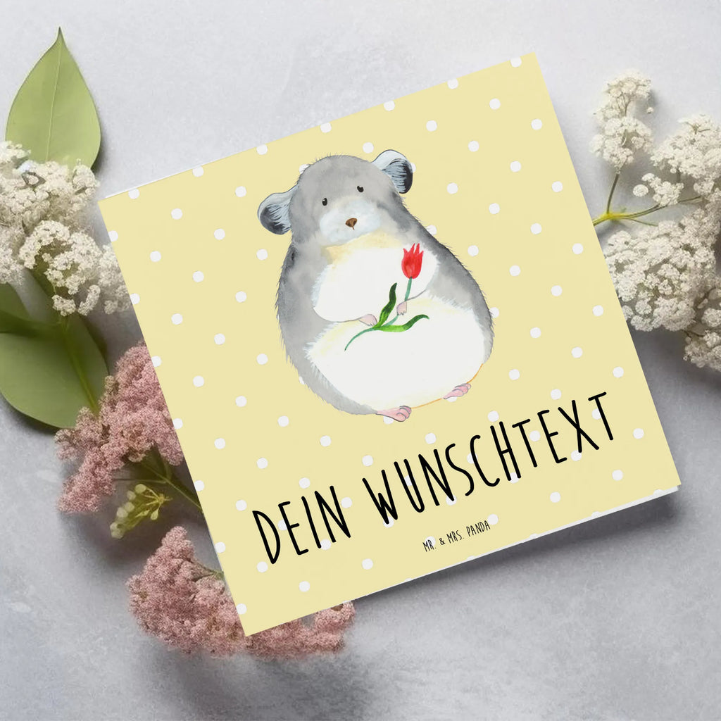 Personalized Deluxe Card chinchilla flower Grußkarte mit Namen, Grußkarte als Geldgeschenk, Grußkarte mit persönlichen Nachrichten, Personalisierte Hochzeitskarte, Personalisierte Geburtstagskarte, Personalisierte Glückwunschkarte, Personalisierte Einladungskarte, Personalisierte Grußkarte, Personalisiertere Klappkarte, Grußkarten personalisiert, Grußkarte selber drucken, Grußkarte selbst gestalten, Personalisierte Karte, Tiermotive, Gute Laune, lustige Sprüche, Tiere, Depressionen, Liebeskummer, Kummer, Chinchillas, Büro, Chinchilla, Glücklichsein, traurig sein, Chaos, Büroalltag