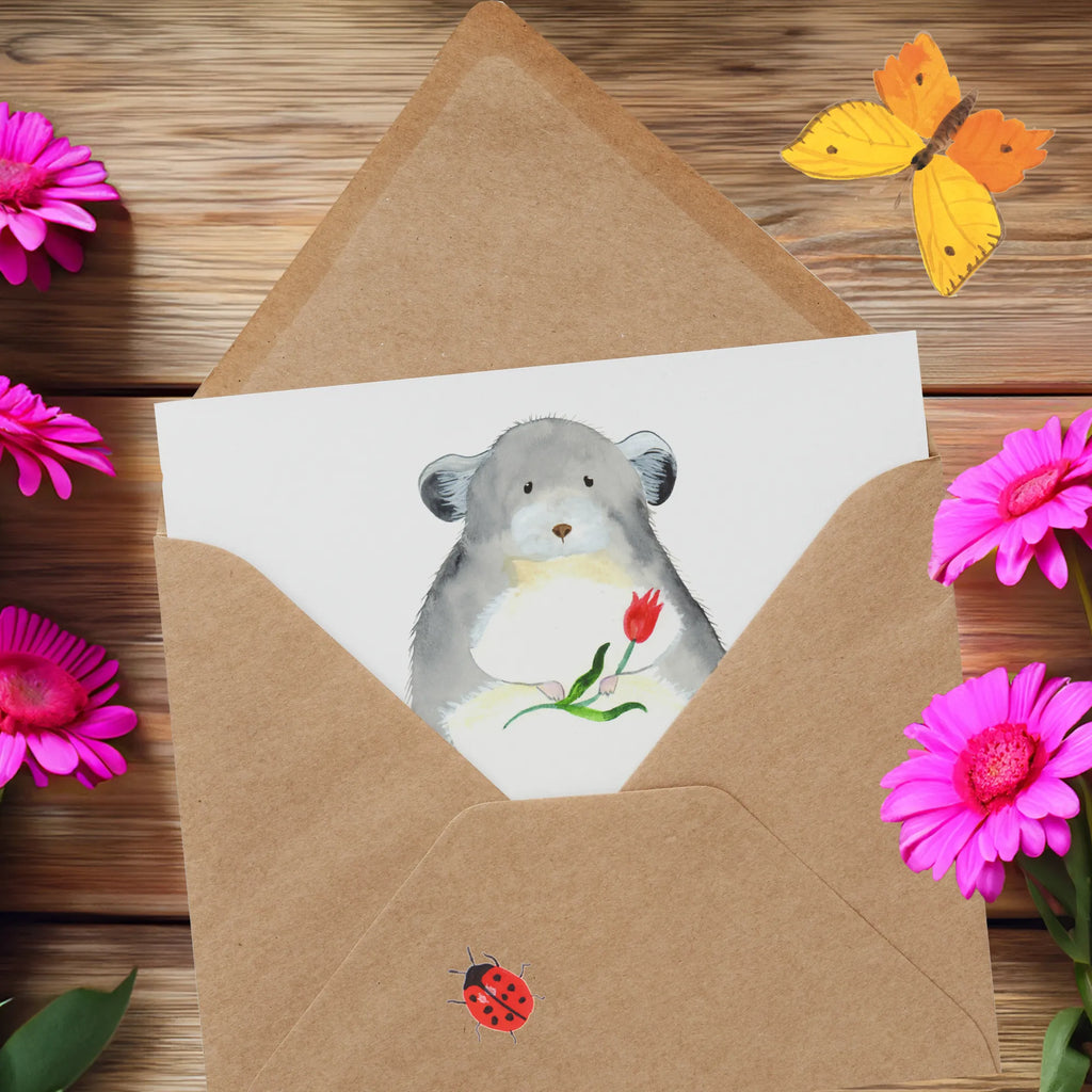 Personalized Deluxe Card chinchilla flower Grußkarte mit Namen, Grußkarte als Geldgeschenk, Grußkarte mit persönlichen Nachrichten, Personalisierte Hochzeitskarte, Personalisierte Geburtstagskarte, Personalisierte Glückwunschkarte, Personalisierte Einladungskarte, Personalisierte Grußkarte, Personalisiertere Klappkarte, Grußkarten personalisiert, Grußkarte selber drucken, Grußkarte selbst gestalten, Personalisierte Karte, Tiermotive, Gute Laune, lustige Sprüche, Tiere, Depressionen, Liebeskummer, Kummer, Chinchillas, Büro, Chinchilla, Glücklichsein, traurig sein, Chaos, Büroalltag