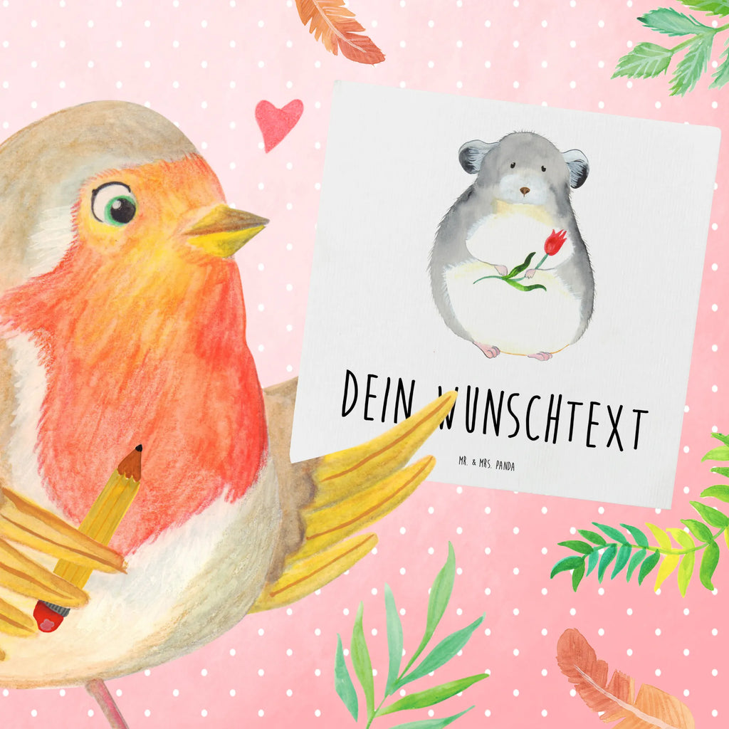 Personalized Deluxe Card chinchilla flower Grußkarte mit Namen, Grußkarte als Geldgeschenk, Grußkarte mit persönlichen Nachrichten, Personalisierte Hochzeitskarte, Personalisierte Geburtstagskarte, Personalisierte Glückwunschkarte, Personalisierte Einladungskarte, Personalisierte Grußkarte, Personalisiertere Klappkarte, Grußkarten personalisiert, Grußkarte selber drucken, Grußkarte selbst gestalten, Personalisierte Karte, Tiermotive, Gute Laune, lustige Sprüche, Tiere, Depressionen, Liebeskummer, Kummer, Chinchillas, Büro, Chinchilla, Glücklichsein, traurig sein, Chaos, Büroalltag