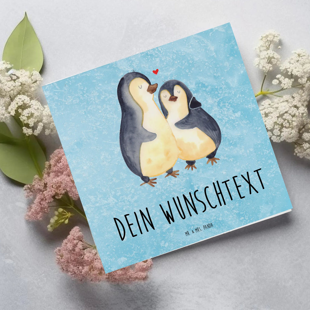 Personalized Deluxe Card Penguin embrace Personalisierte Einladungskarte, Grußkarten personalisiert, Personalisierte Geburtstagskarte, Grußkarte mit persönlichen Nachrichten, Personalisierte Karte, Grußkarte selber drucken, Personalisiertere Klappkarte, Personalisierte Glückwunschkarte, Grußkarte selbst gestalten, Grußkarte mit Namen, Personalisierte Hochzeitskarte, Grußkarte als Geldgeschenk, Personalisierte Grußkarte, Pinguin, Jahrestag, Hochzeitstag, Liebe, Hochzeitsgeschenk, Liebespaar, Verlobung, Liebesgeschenk, Liebesbeweis, Hochzeit