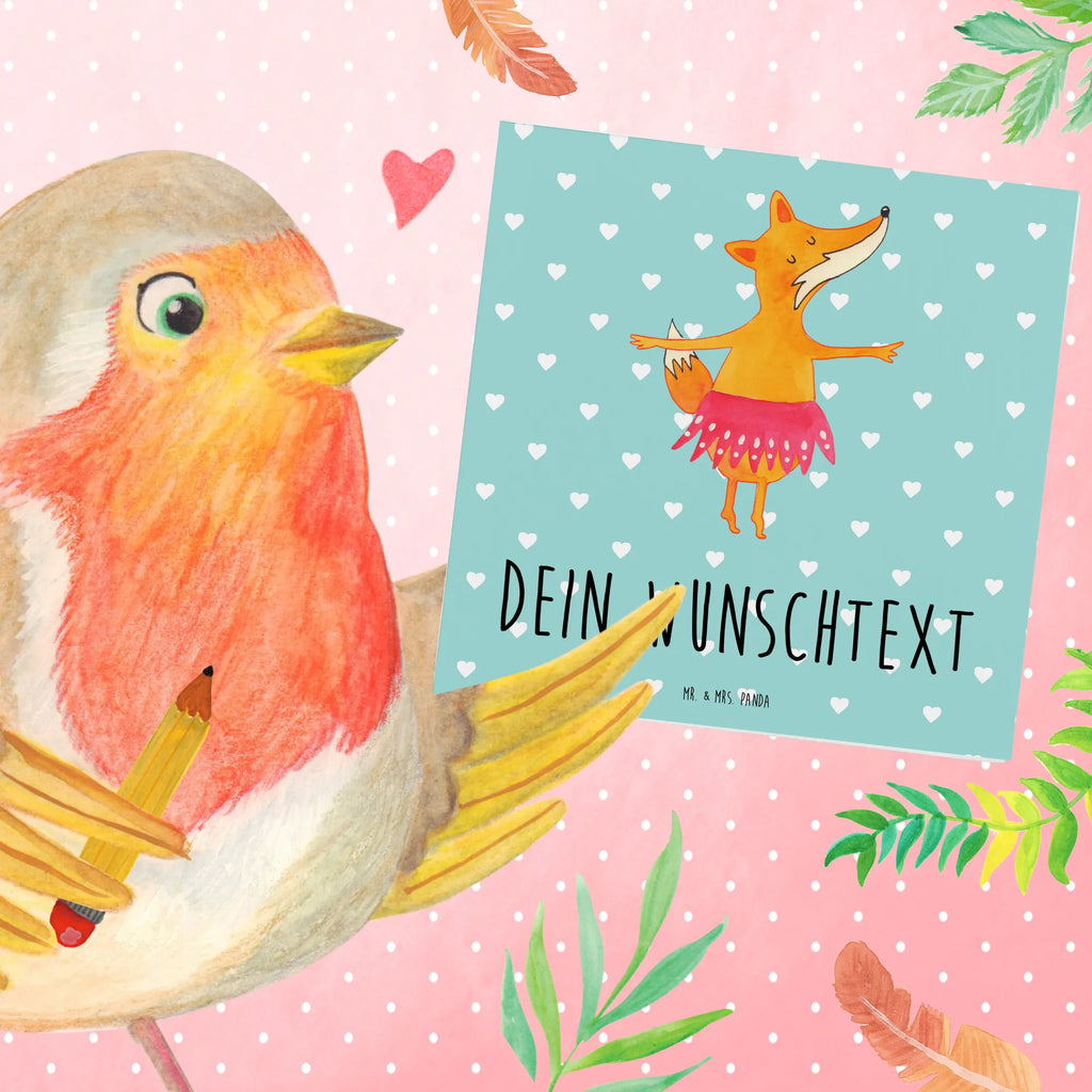 Personalisierte Deluxe Karte Fuchs Ballerina Grußkarten personalisiert, Personalisierte Hochzeitskarte, Personalisierte Einladungskarte, Grußkarte mit Namen, Grußkarte selbst gestalten, Personalisierte Glückwunschkarte, Grußkarte als Geldgeschenk, Personalisierte Karte, Grußkarte selber drucken, Personalisierte Grußkarte, Grußkarte mit persönlichen Nachrichten, Personalisierte Geburtstagskarte, Personalisiertere Klappkarte, Fuchs, Füchsin, Einladung, Ballett, Füchse, Party, Geburtstag, Tänzerin, Tanzen, Ballerina, Fuchs Spruch