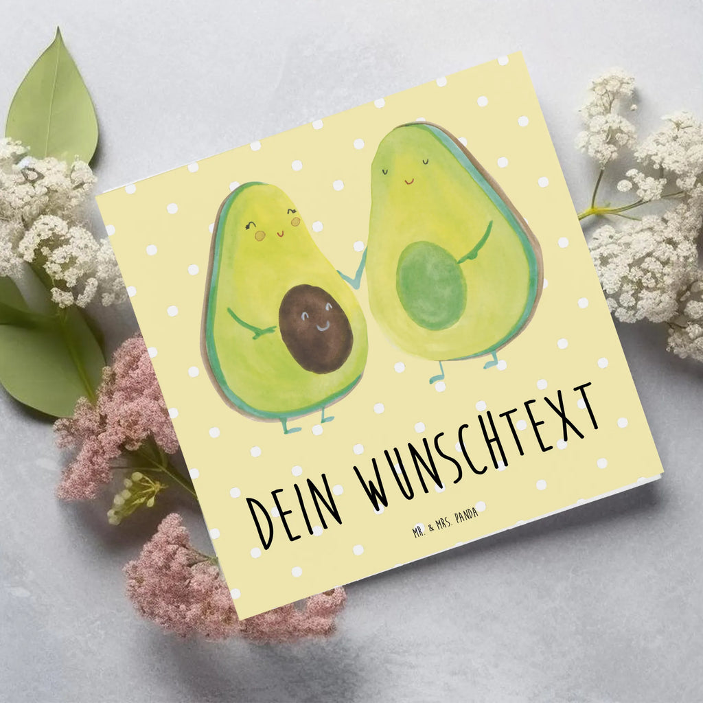Personalisierte Deluxe Karte Avocado Pärchen Grußkarte selber drucken, Grußkarten personalisiert, Grußkarte selbst gestalten, Personalisiertere Klappkarte, Personalisierte Karte, Grußkarte mit persönlichen Nachrichten, Personalisierte Glückwunschkarte, Personalisierte Geburtstagskarte, Grußkarte als Geldgeschenk, Grußkarte mit Namen, Personalisierte Einladungskarte, Personalisierte Grußkarte, Personalisierte Hochzeitskarte, Avocado, Veggie, Vegan, Gesund, Babyparty, Avocados, Schwangerschaft, Hochzeit, Kinder, Geburt, Avocuddle, Babyshower, Liebe, Familie