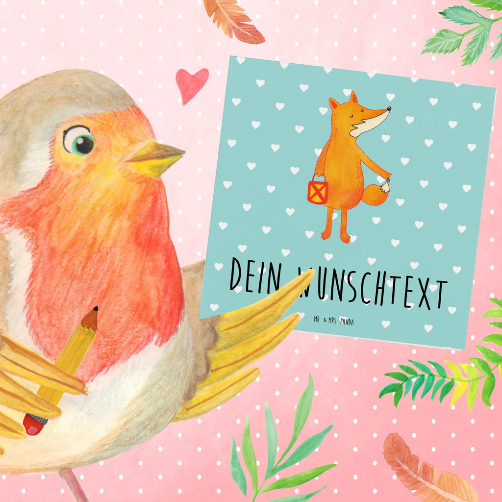 Personalized Deluxe Card Fox Lantern Grußkarte als Geldgeschenk, Personalisiertere Klappkarte, Personalisierte Geburtstagskarte, Personalisierte Hochzeitskarte, Personalisierte Grußkarte, Grußkarte selbst gestalten, Grußkarte mit Namen, Personalisierte Glückwunschkarte, Grußkarte mit persönlichen Nachrichten, Personalisierte Karte, Personalisierte Einladungskarte, Grußkarten personalisiert, Grußkarte selber drucken, Fuchs, Cäsar Otto Hugo Flaischlen, Spruch trösten, Laternenumzug, Liebeskummer Spruch, Laterne, Füchse, Aufmuntern, Sankt Martin