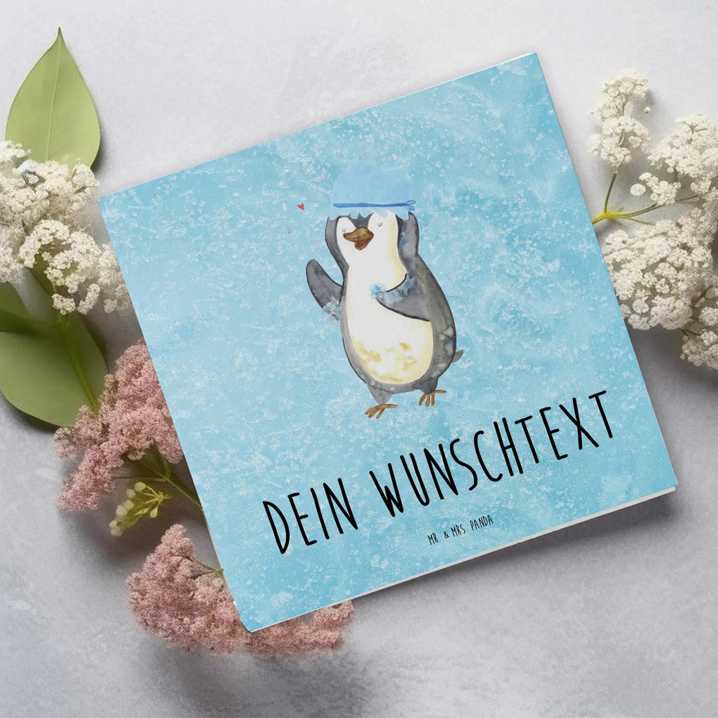 Personalized Deluxe Card Penguin have a shower Personalisierte Grußkarte, Grußkarte mit persönlichen Nachrichten, Personalisierte Hochzeitskarte, Personalisierte Karte, Grußkarte selber drucken, Personalisierte Glückwunschkarte, Personalisierte Geburtstagskarte, Personalisiertere Klappkarte, Grußkarte als Geldgeschenk, Personalisierte Einladungskarte, Grußkarten personalisiert, Grußkarte mit Namen, Grußkarte selbst gestalten, Pinguin, Dusche, Motivation, duschen, Neuanfang, Pinguine, glücklich sein, Lebensmotto, Neustart