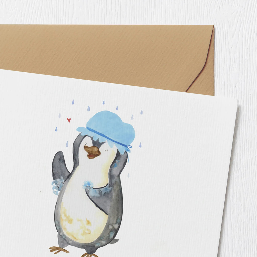 Personalized Deluxe Card Penguin have a shower Personalisierte Grußkarte, Grußkarte mit persönlichen Nachrichten, Personalisierte Hochzeitskarte, Personalisierte Karte, Grußkarte selber drucken, Personalisierte Glückwunschkarte, Personalisierte Geburtstagskarte, Personalisiertere Klappkarte, Grußkarte als Geldgeschenk, Personalisierte Einladungskarte, Grußkarten personalisiert, Grußkarte mit Namen, Grußkarte selbst gestalten, Pinguin, Dusche, Motivation, duschen, Neuanfang, Pinguine, glücklich sein, Lebensmotto, Neustart