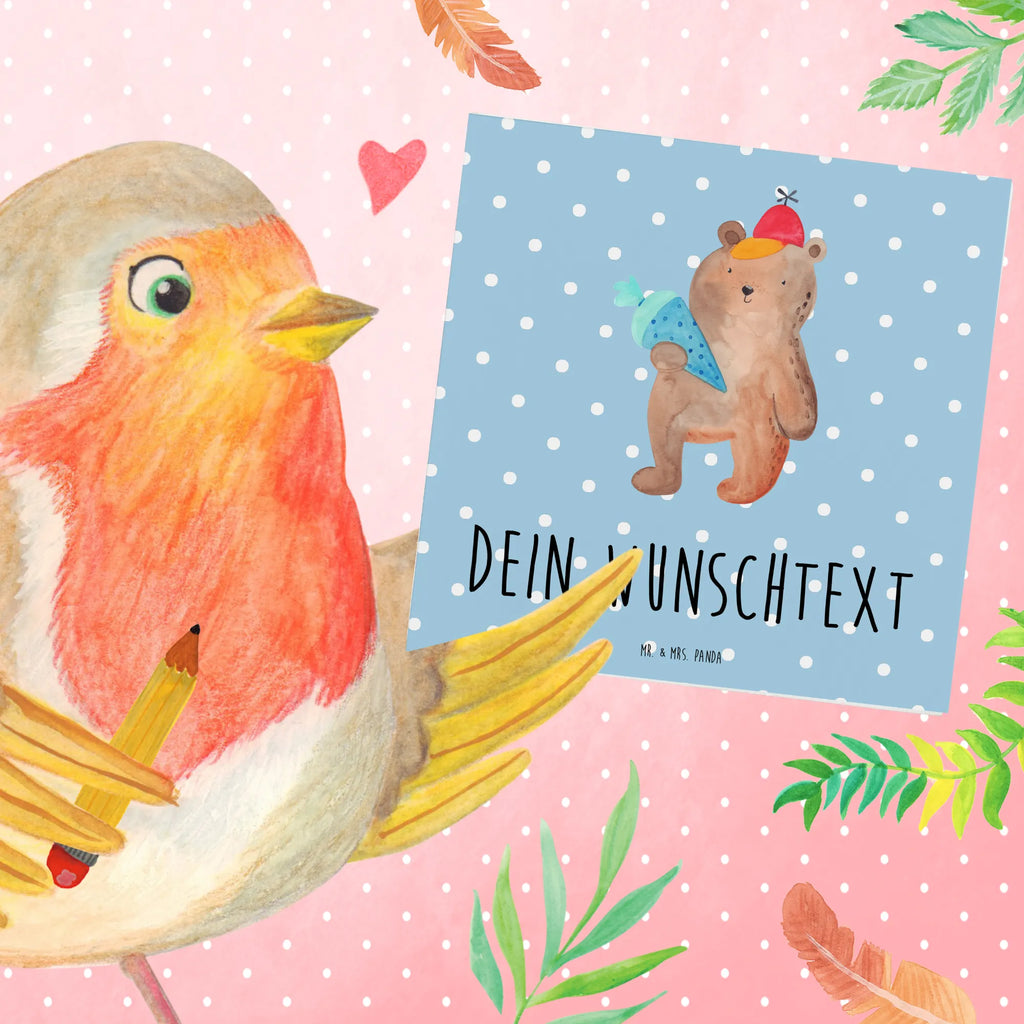 Personalized Deluxe Card bear School cone Personalisierte Glückwunschkarte, Personalisiertere Klappkarte, Grußkarte selbst gestalten, Personalisierte Einladungskarte, Grußkarte mit Namen, Personalisierte Grußkarte, Grußkarte als Geldgeschenk, Grußkarten personalisiert, Personalisierte Karte, Grußkarte mit persönlichen Nachrichten, Grußkarte selber drucken, Personalisierte Hochzeitskarte, Personalisierte Geburtstagskarte, Bär, Teddy, Teddybär, Schultüte, Bär Motiv, Schulanfang, Schulbeginn, Grundschule, Schule Geschenk, Erster Schultag Geschenk, Einschulung Geschenk