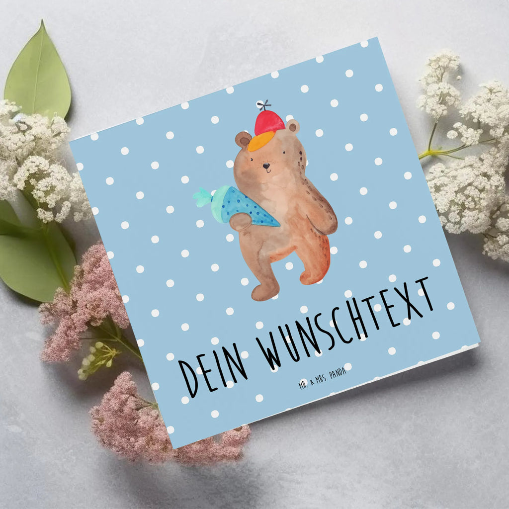 Personalized Deluxe Card bear School cone Personalisierte Glückwunschkarte, Personalisiertere Klappkarte, Grußkarte selbst gestalten, Personalisierte Einladungskarte, Grußkarte mit Namen, Personalisierte Grußkarte, Grußkarte als Geldgeschenk, Grußkarten personalisiert, Personalisierte Karte, Grußkarte mit persönlichen Nachrichten, Grußkarte selber drucken, Personalisierte Hochzeitskarte, Personalisierte Geburtstagskarte, Bär, Teddy, Teddybär, Schultüte, Bär Motiv, Schulanfang, Schulbeginn, Grundschule, Schule Geschenk, Erster Schultag Geschenk, Einschulung Geschenk